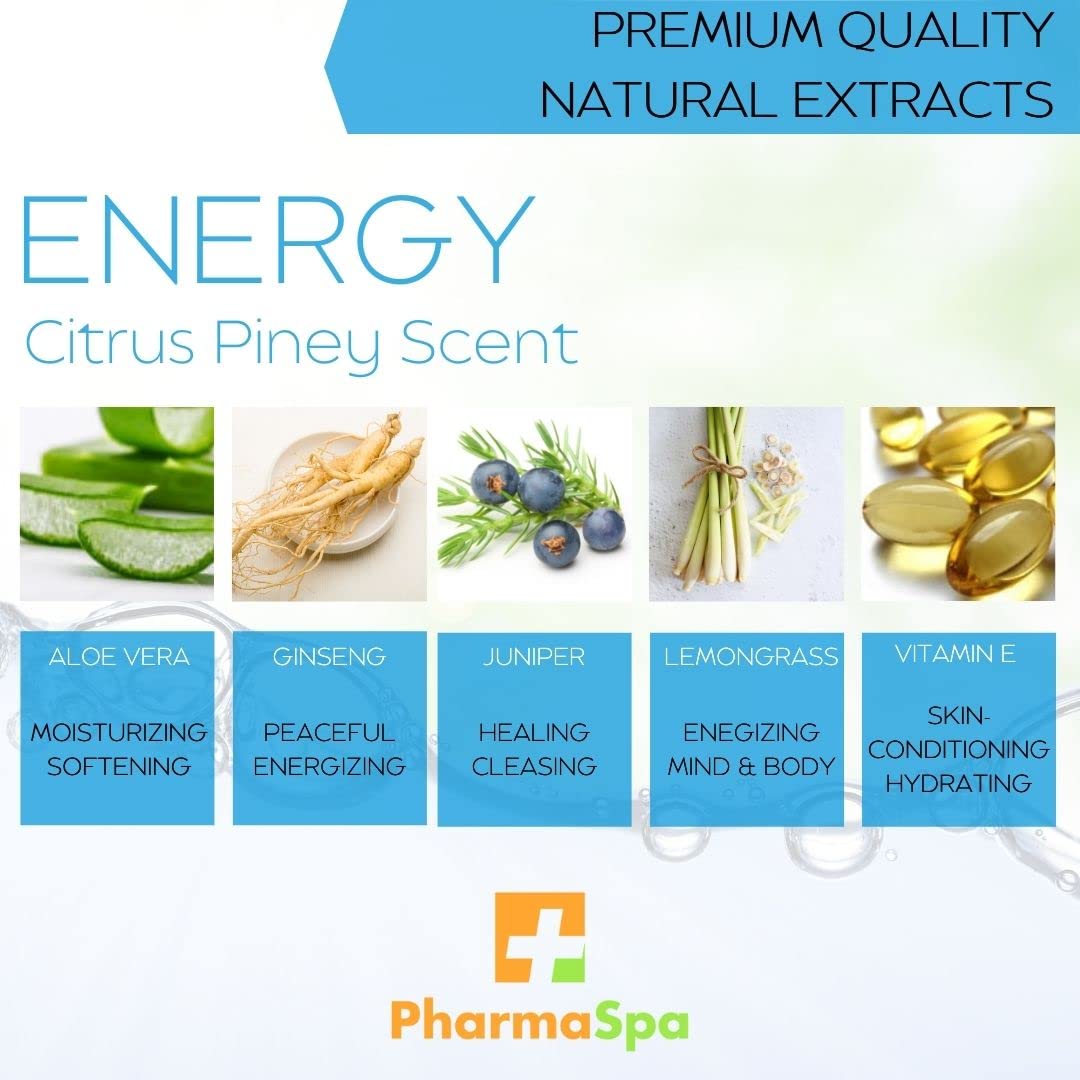 Pharmaspa Original : Cristaux de spa et de bain aux extraits entièrement naturels – 385 g/13 oz – Sel de bain d'Epsom pour l'aromathérapie et la relaxation dans les spas – Sans gluten, sans parabènes, sans cruauté