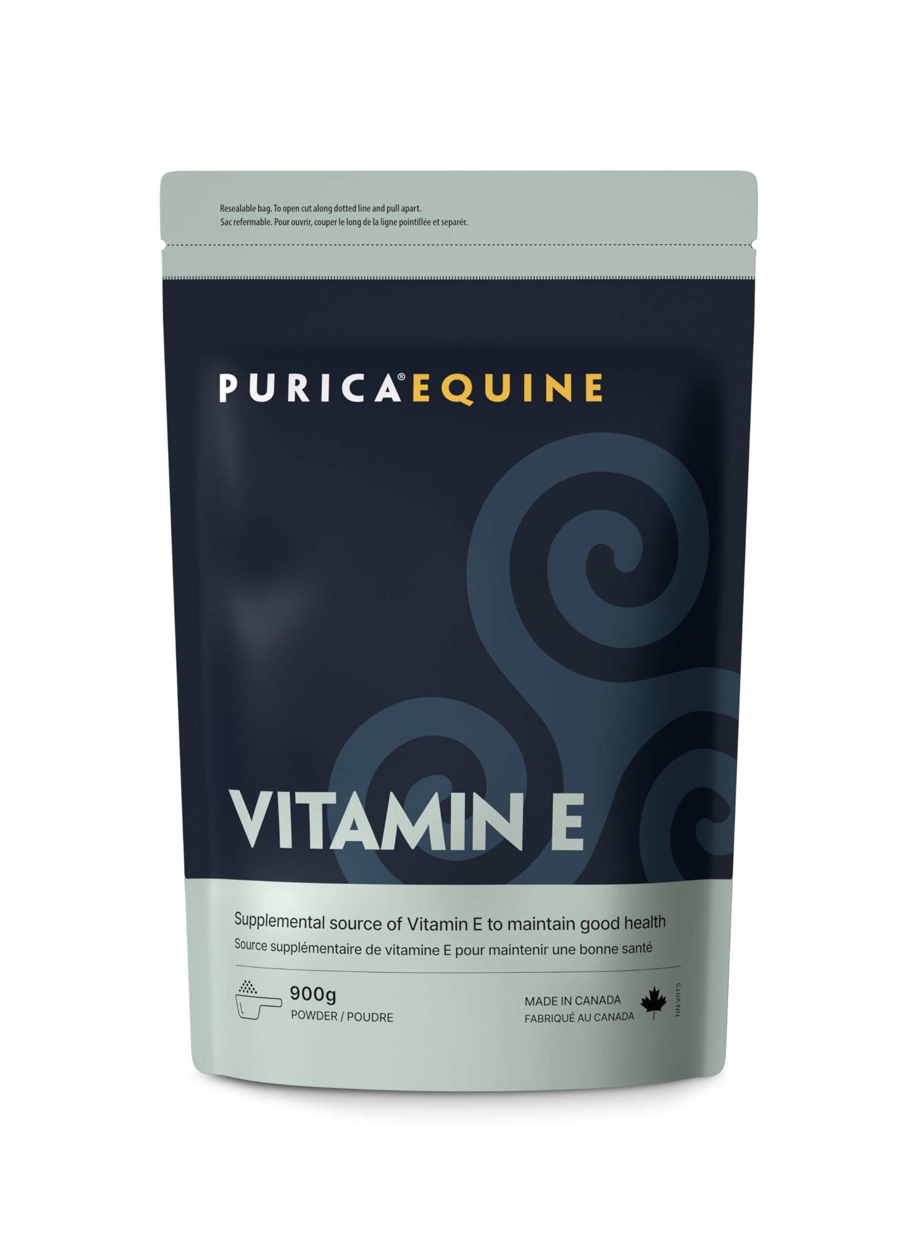 PURICA Equine Vitamin E Powder, Supports Coordination, Made in Canada, 900g