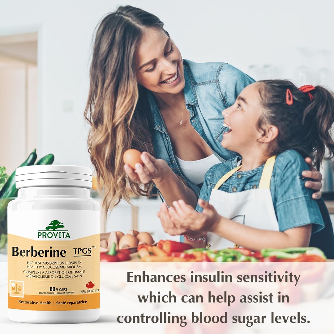Berberine™ - Régulateur de glucose par Provita | Régulation de la glycémie, active l'AMPK pour une perte de poids potentielle | Libération prolongée pour une absorption maximale | berbérine 500mg