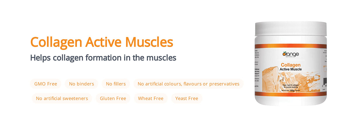 Orange Naturals Collagen Active Muscle, Collagen Powder, 5g, Orange, 150g
