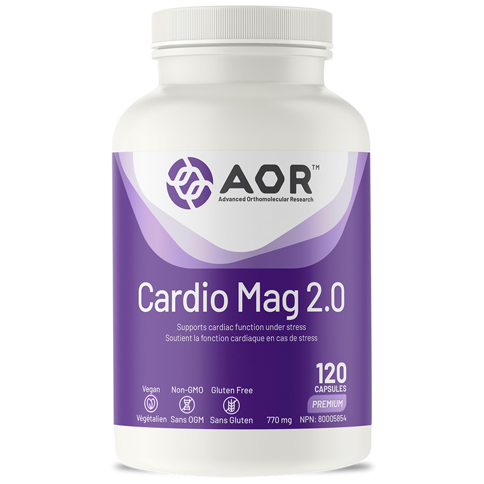AOR Cardio Mag 2.0 Orotate de Magnésium 770mg, 120 Gélules Pour 30 Jours - Soutien Cardiovasculaire, Fonction Cardiaque, Production d'Énergie & Récupération, Magnésium pour Individus Actifs Favorisant le Bien-être Vital