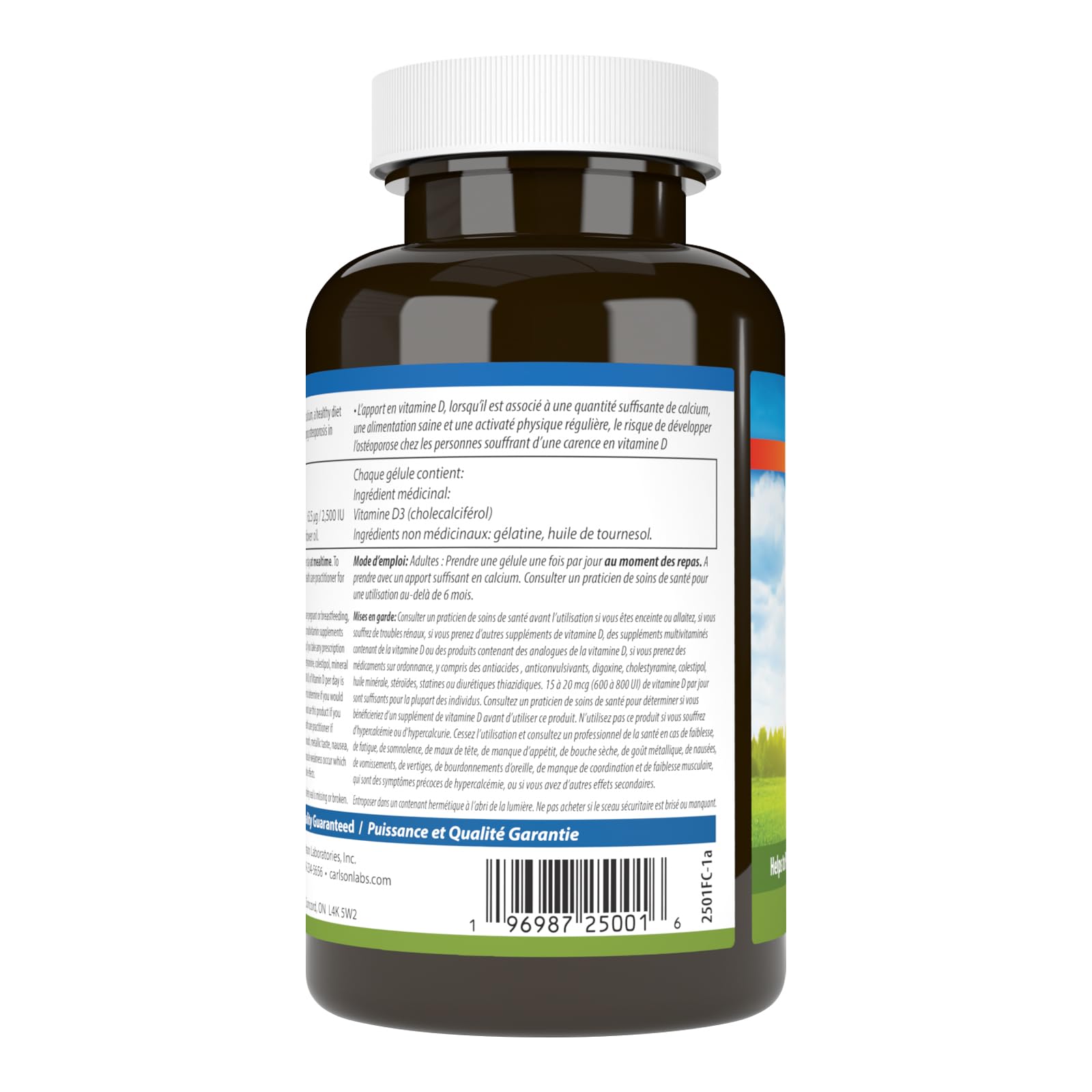 Carlson - Vitamin D3, 2500 IU (62.5 mcg), Cholecalciferol, Vitamin D Supplements, Vitamin D3 Soft Gels