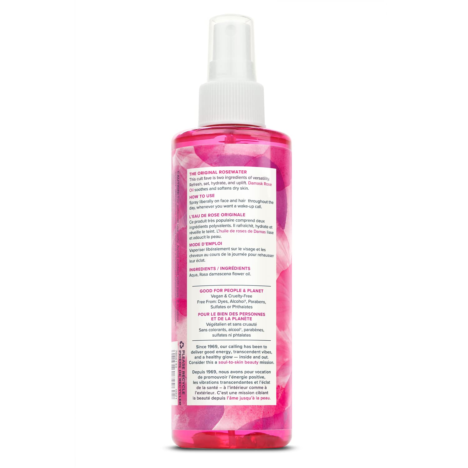 HERITAGE STORE Rosewater | Refreshing Facial Mist | Aromatherapy Mist for Glowing Skin | Vegan & Cruelty Free | Alcohol & Paraben Free | 8 FL OZ | 237 ML, Clear