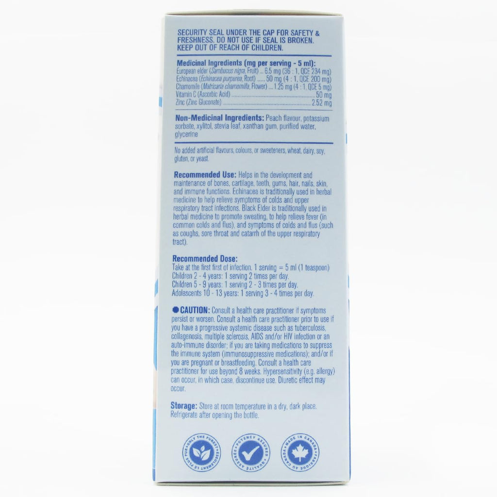 Anti-Cold & Flu for Children - Prevent and Relief Kids Flu Symptoms - Cough, Sore Throat, Fever, Running Nose, Nasal Congestion - Vitamins C for Kids - Zinc - Echinacea & Elder - Improve Immunity - 100ml Liquid - 2-13 Years Old - All Mom's Choice