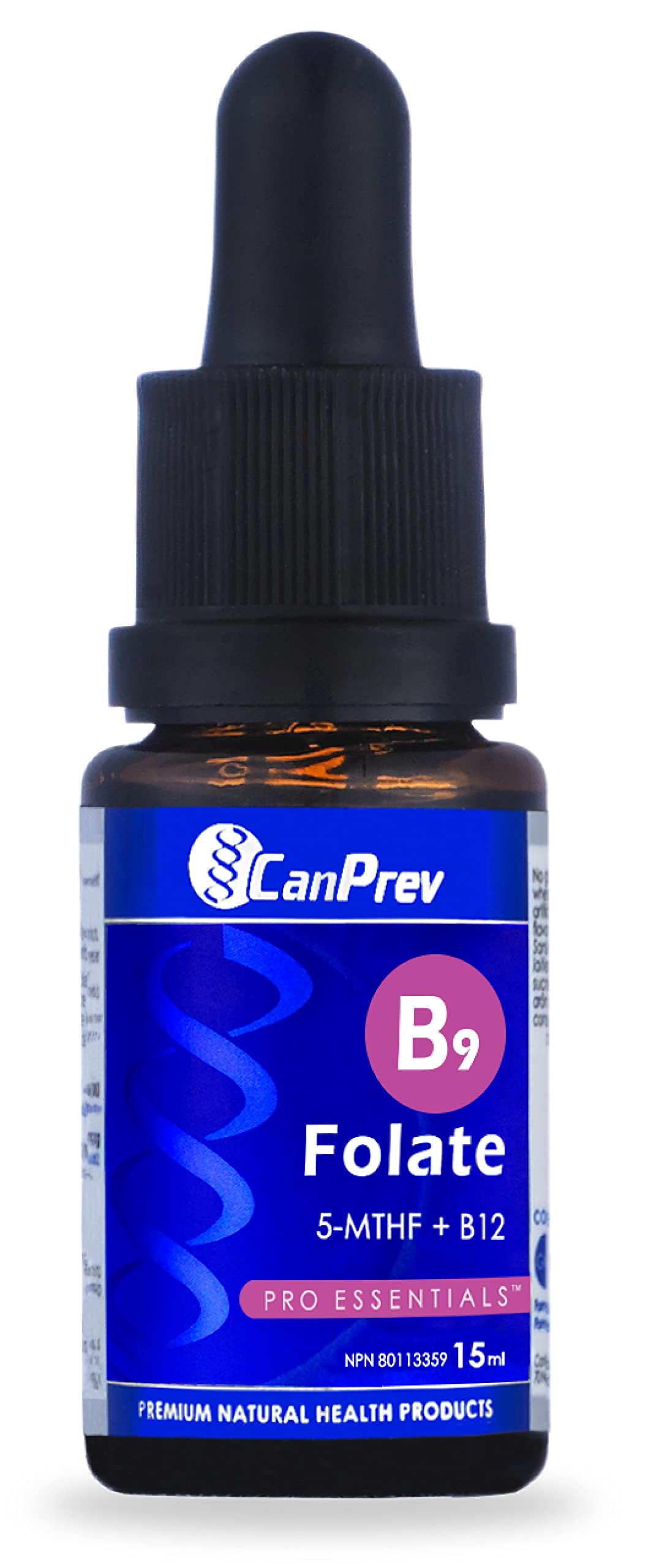 CanPrev Folate B12 Liquid Drops, Methylated Folate, 15 ml, 450 Servings