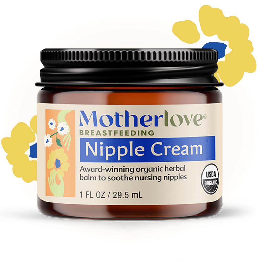 Motherlove Nipple Cream (29.5 mL) Organic Lanolin-Free Herbal Ointment For Breastfeeding‚ÄîSoothe Nursing Nipples & Use as a Pump Lubricant‚ÄîNo Need to Remove Prior to Pumping or Nursing‚ÄîNon-GMO, Cruelty-Free