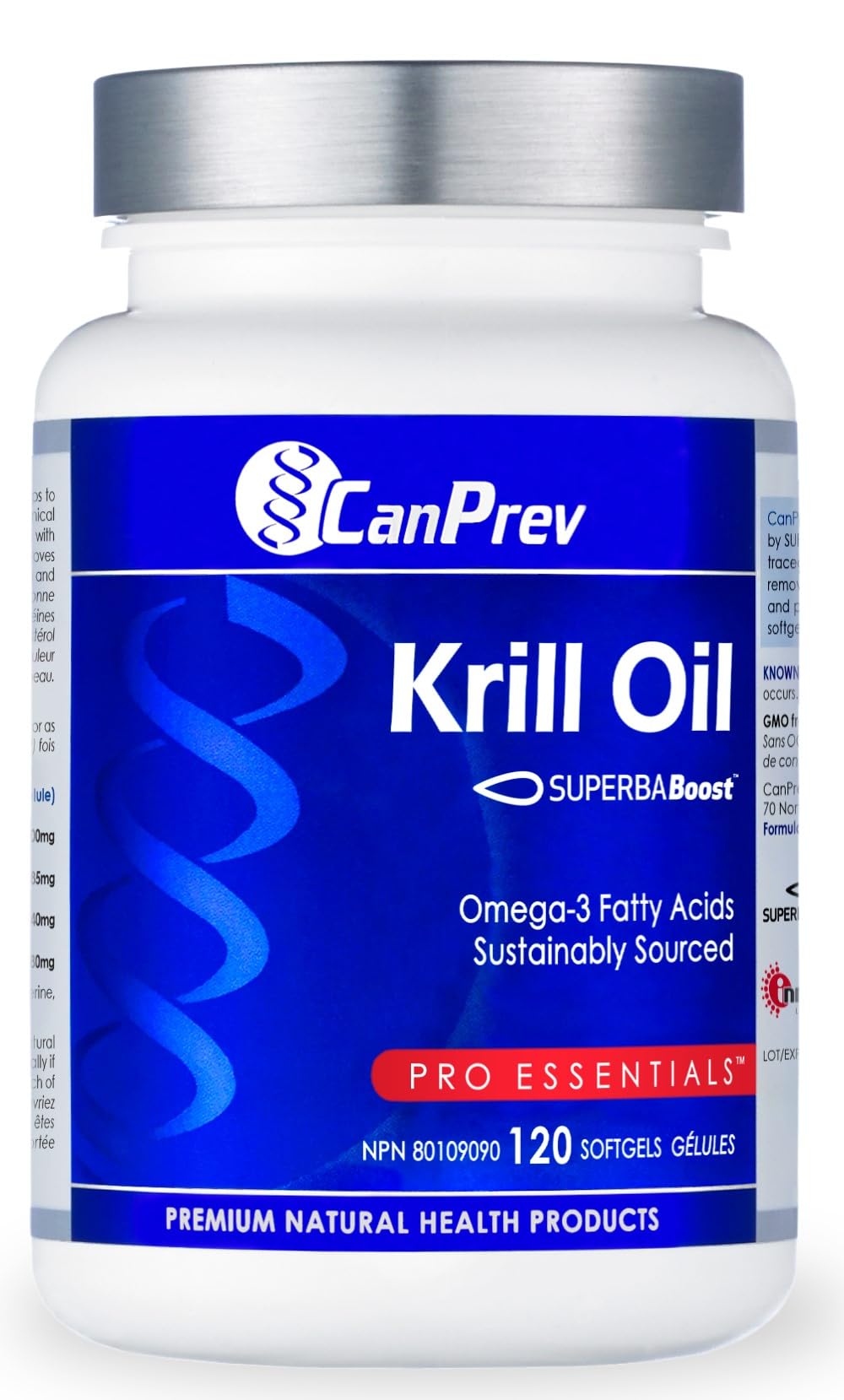 CanPrev Krill Oil Supplement, Odour-Controlled, Fish-Free, 120 Softgels