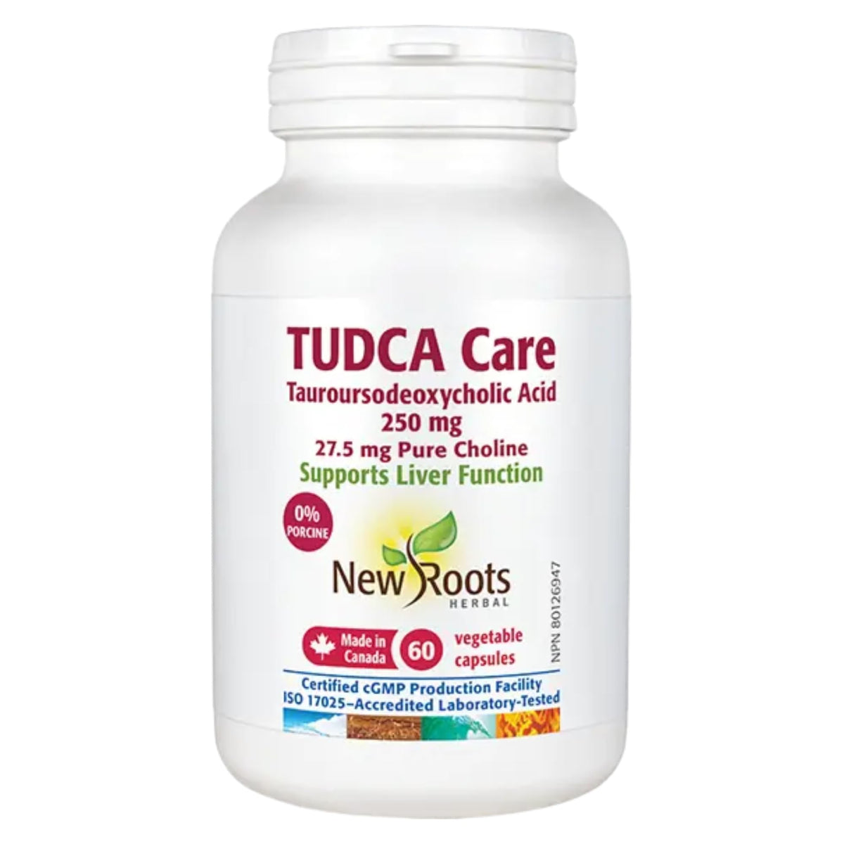 New Roots Herbal TUDCA Care TUDCA Supplement, 60 Veg Capsules