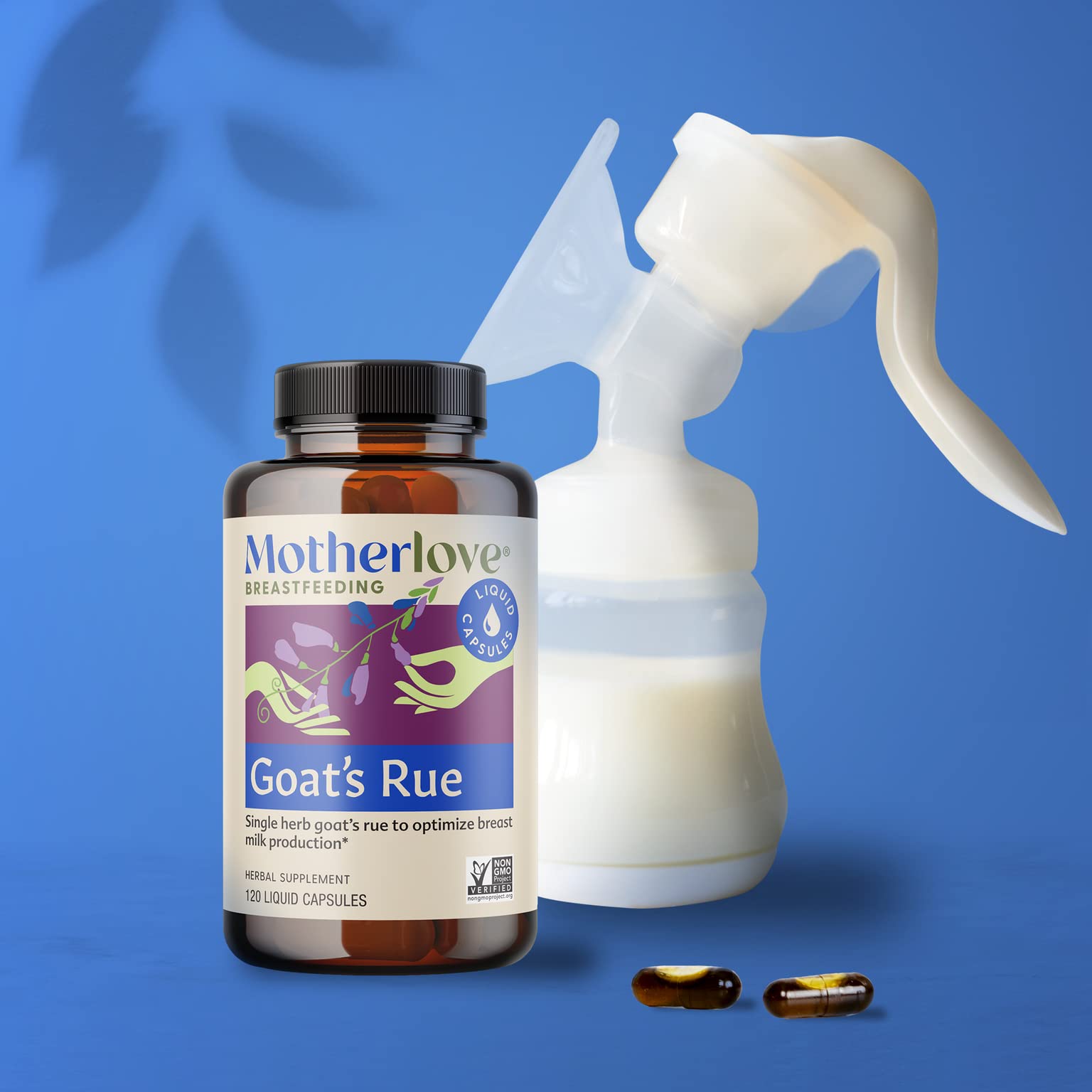 Motherlove Goat‚Äôs Rue Vegan Capsules (120ct) Herbal Lactation Supplement to Enhance Mammary Tissue Development & Breast Milk Supply for Breastfeeding Moms‚ÄîUSDA Organic Herbs, Non-GMO, Vegan