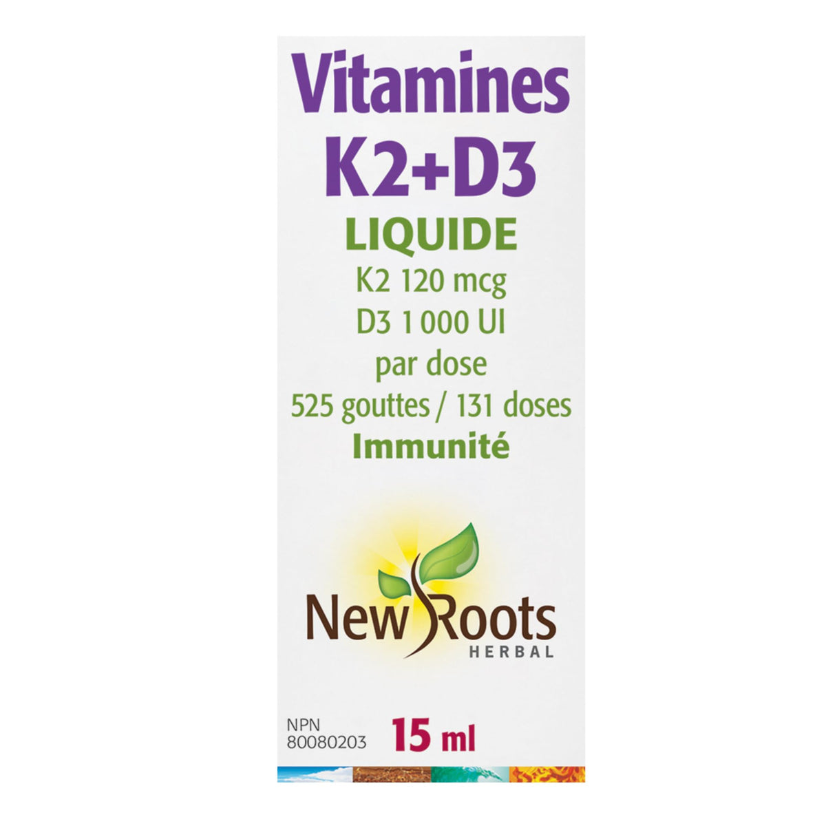 New Roots Herbal - Vitamin K2+D3 Liquid - 15 ml