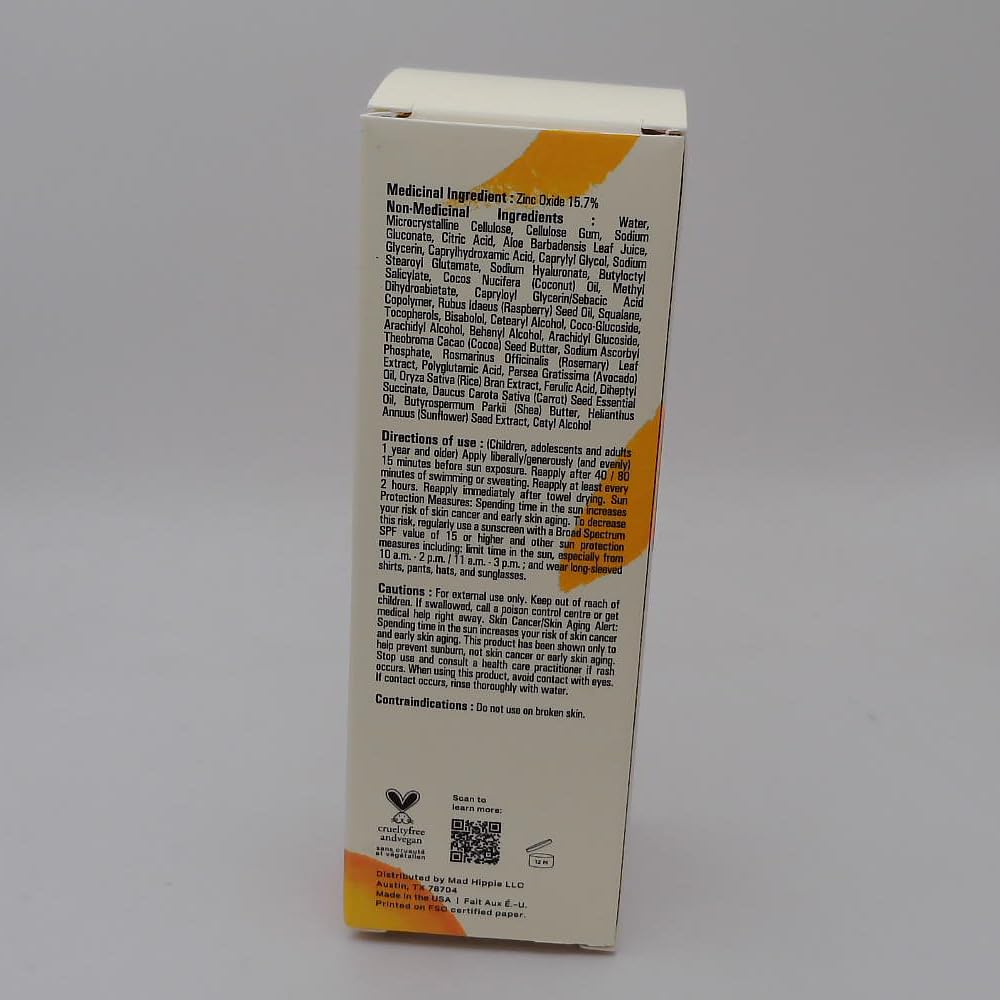 Mad Hippie Hydrating Facial SPF 25 Plus Sunscreen Unisex 2 oz