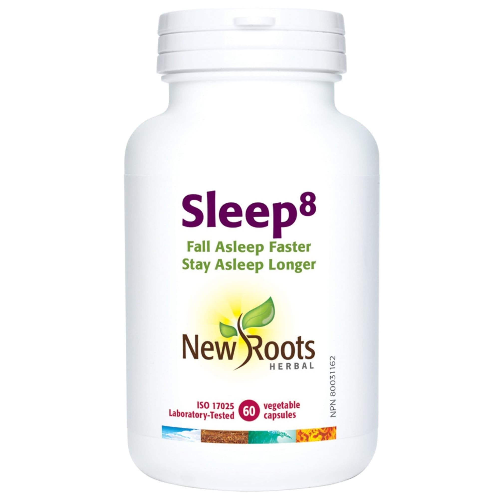 New Roots Herbal - Sommeil8-120 gélules - Endormez-vous plus vite Restez endormi plus longtemps