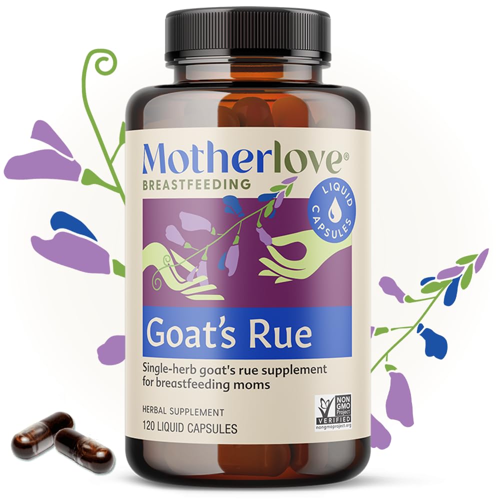 Motherlove Goat‚Äôs Rue Vegan Capsules (120ct) Herbal Lactation Supplement to Enhance Mammary Tissue Development & Breast Milk Supply for Breastfeeding Moms‚ÄîUSDA Organic Herbs, Non-GMO, Vegan