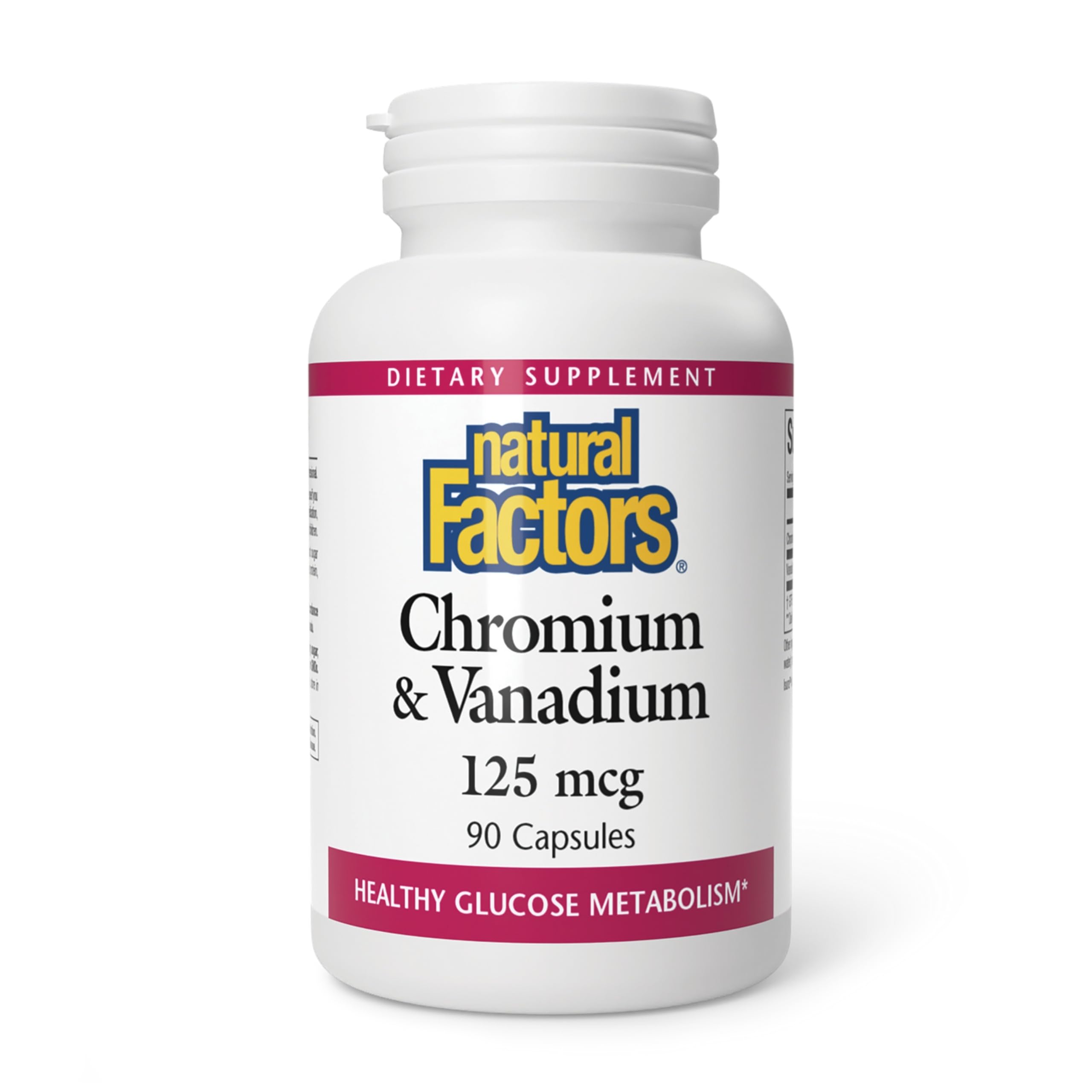 Natural Factors - Chromium & Vanadium 125 mcg, 90 Caps