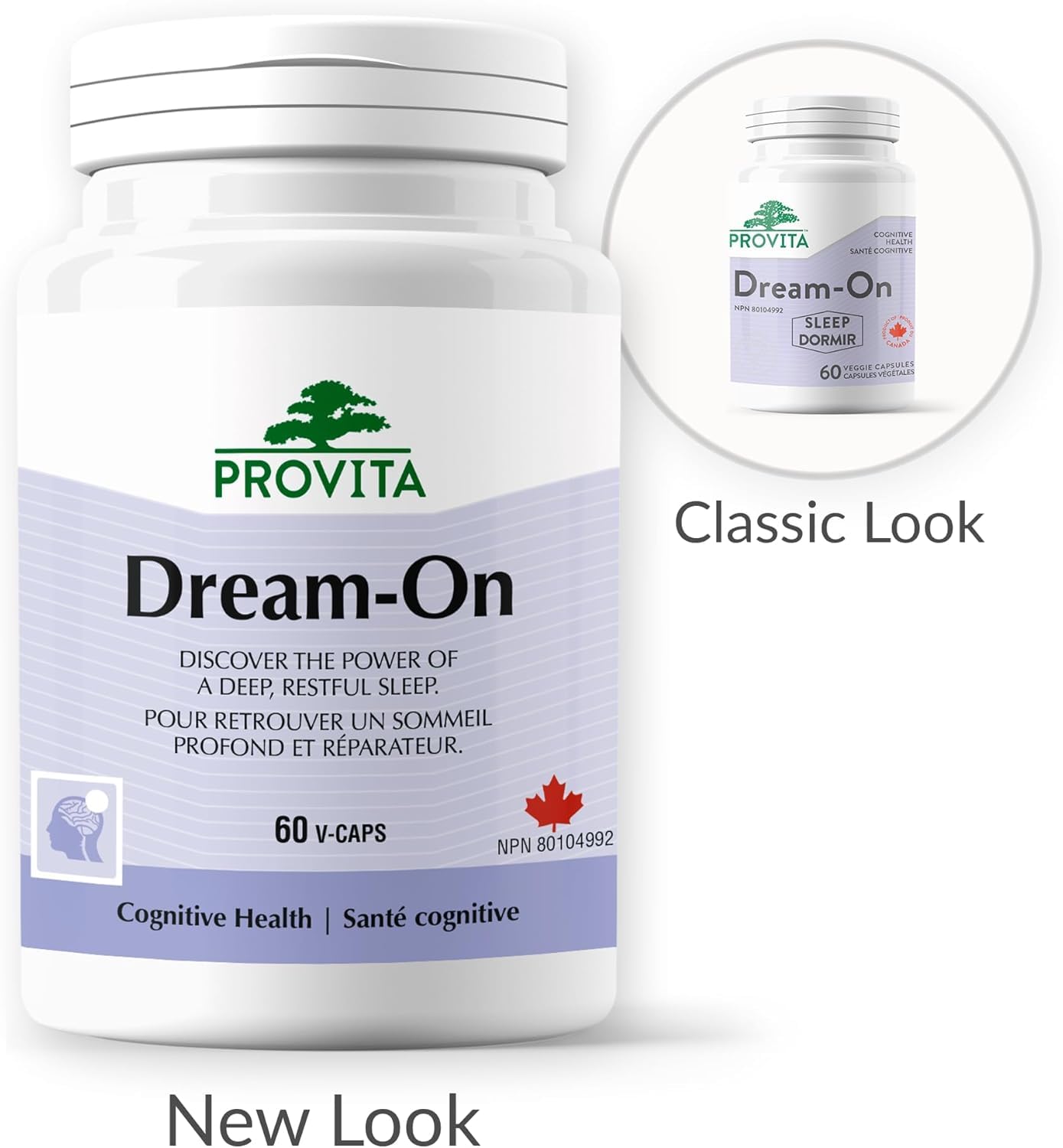 Dream-On™ - Melatonin Free Natural Sleep Aid by Provita | Ashwagandha, California Poppy, Passionflower & L-Theanine | Support A Healthy Sleep Cycle | Non-Habit Forming Sleep Supplement | 60 Capsules