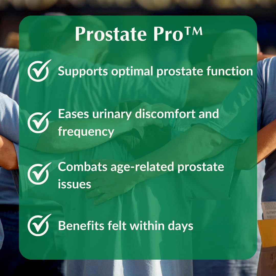 Prostate Pro™ - Soulagement de la prostate par Provita | Soutient la santé et la fonction de la prostate | Soulage les mictions nocturnes douloureuses et fréquentes | Suppléments pour la prostate pour hommes | 60 gélules