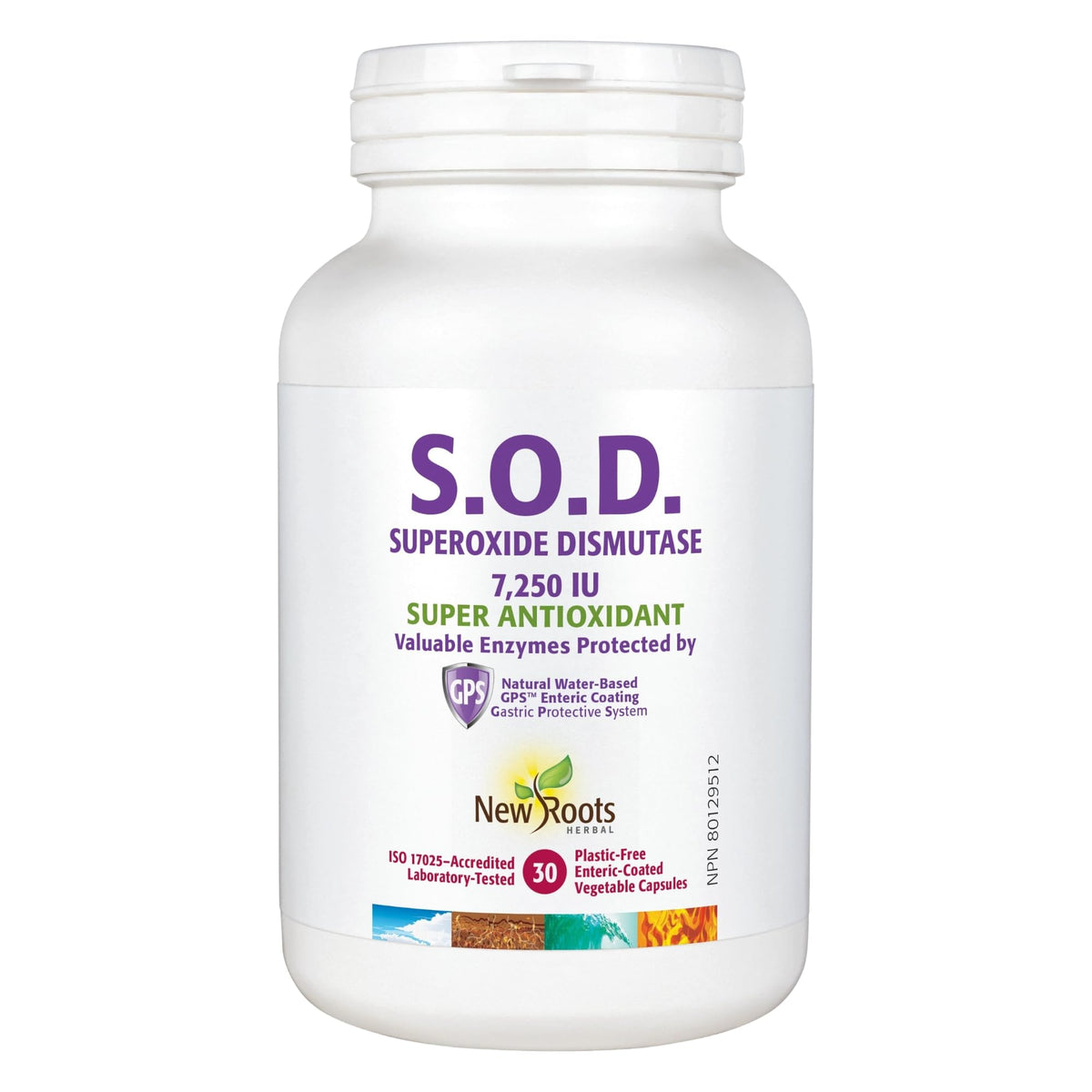 New Roots Herbal - S.O.D. Superoxide Dismutase 7250 IU - 30 Veg Capsules