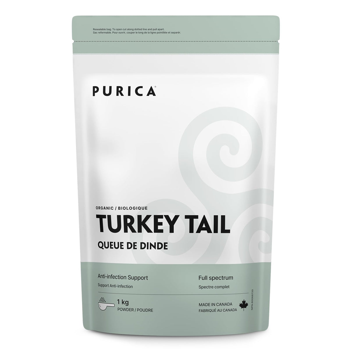 PURICA Organic Turkey Tail Mushroom Powder, Micronized, 1 kg, 555 Servings