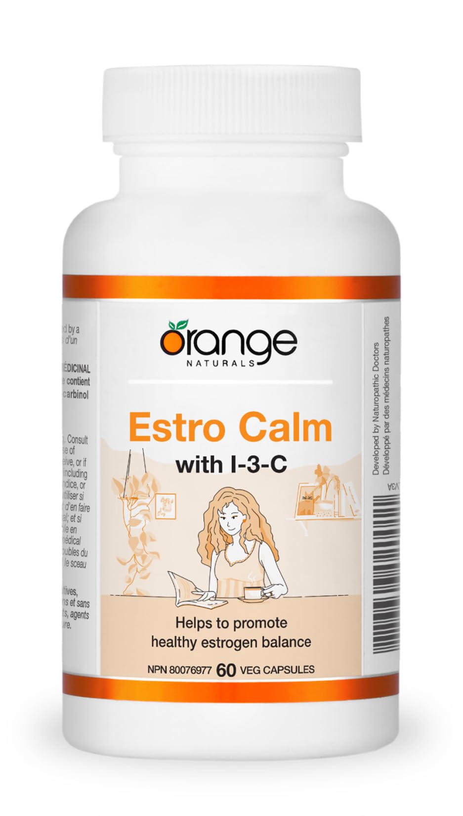 Orange Naturals - Estrogen Calm with Indole-3-Carbinol 200mg, 60 Capsules 60-Day Supply - Womens Hormone Balance Supplement - Helps to Promote Healthy Estrogen Metabolism Balance - I3C Supplement