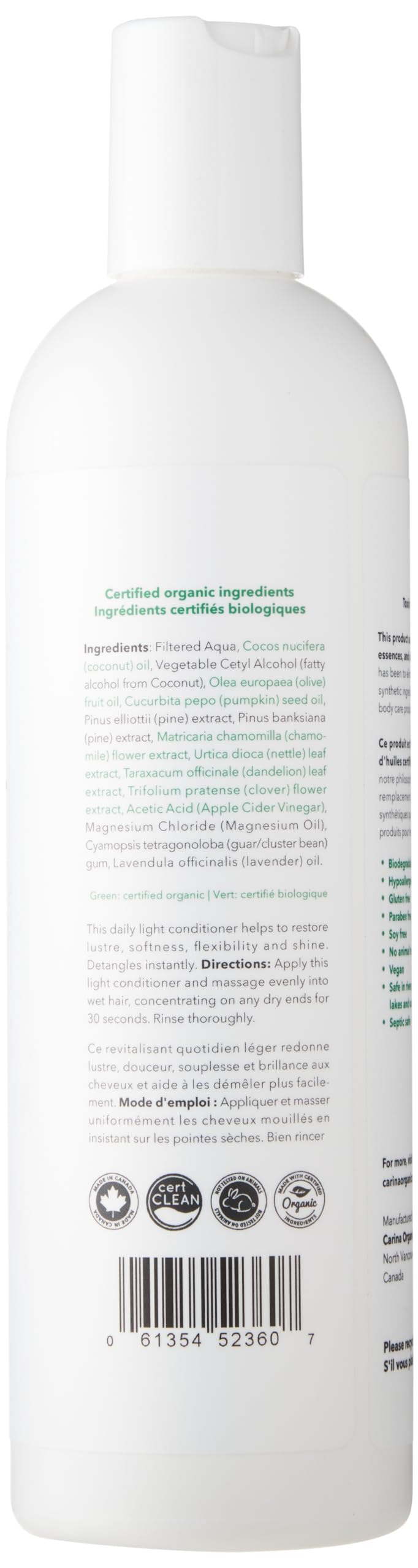 Carina Organics Lavender Conditioner, 360 Milliliters