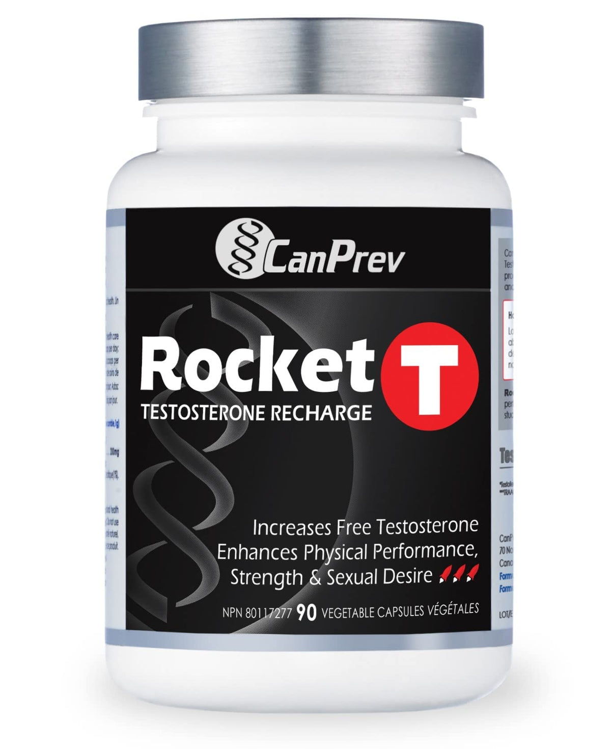 CanPrev Rocket T Caps, Men's Ashwagandha & Zinc, 90 Capsules, 30-Day Supply