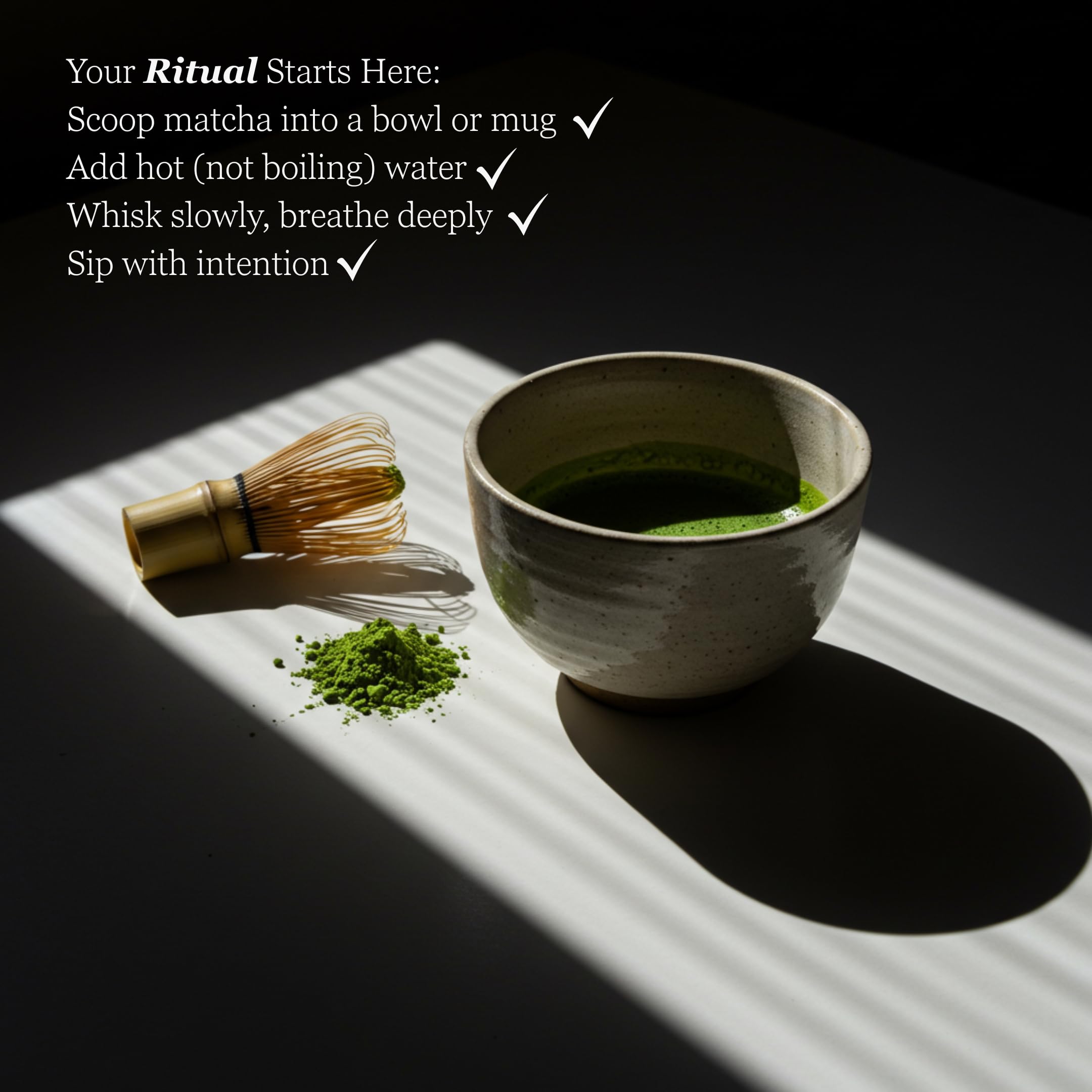 ALIGN MATCHA Ceremonial Matcha ‚Äî Calm ritual & refined cup - Ichibancha (First Tea) from Japan, 50 g (‚âà42 servings)