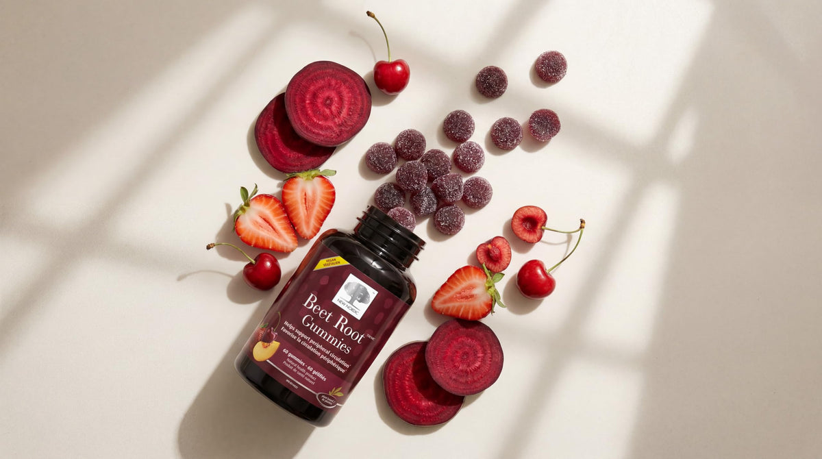 New Nordic Beet Root Gummies, Helps Support Peripheral Circulation, 60 Pc