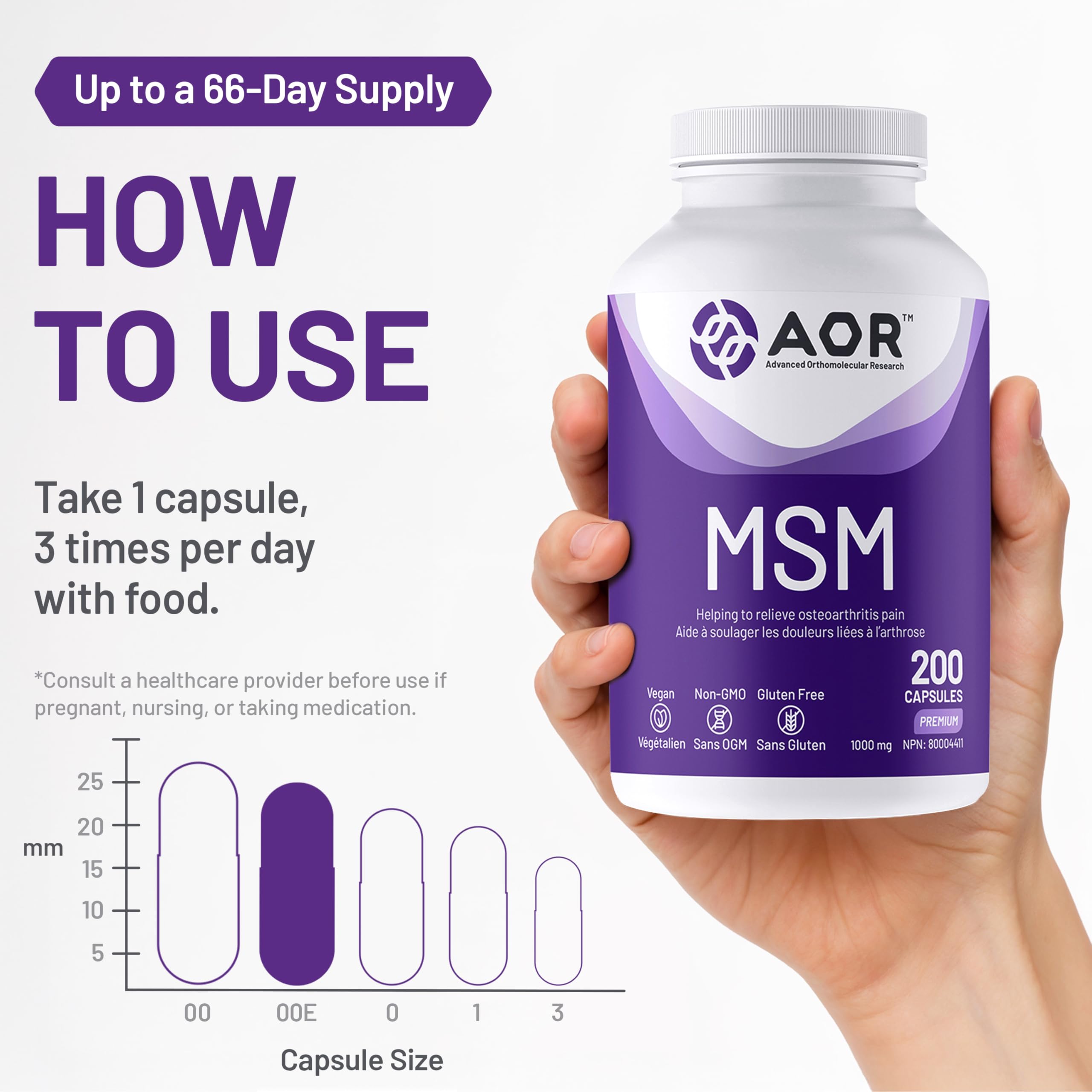 AOR - MSM 1000mg