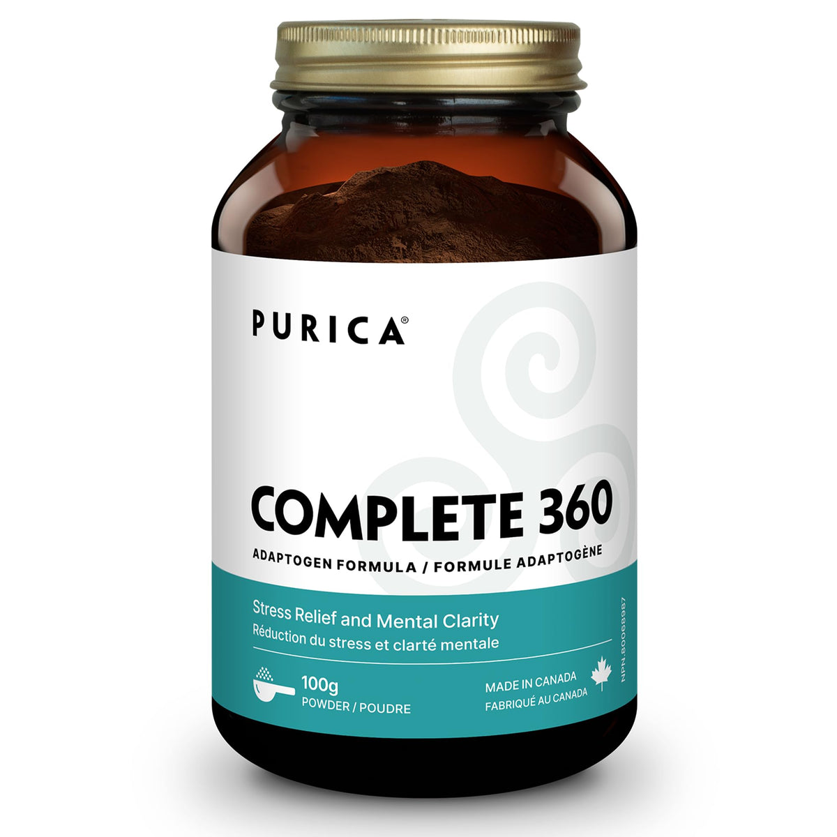 PURICA Complete 360 Organic Mushroom Powder, Turkey Tail Mushroom, 100 g