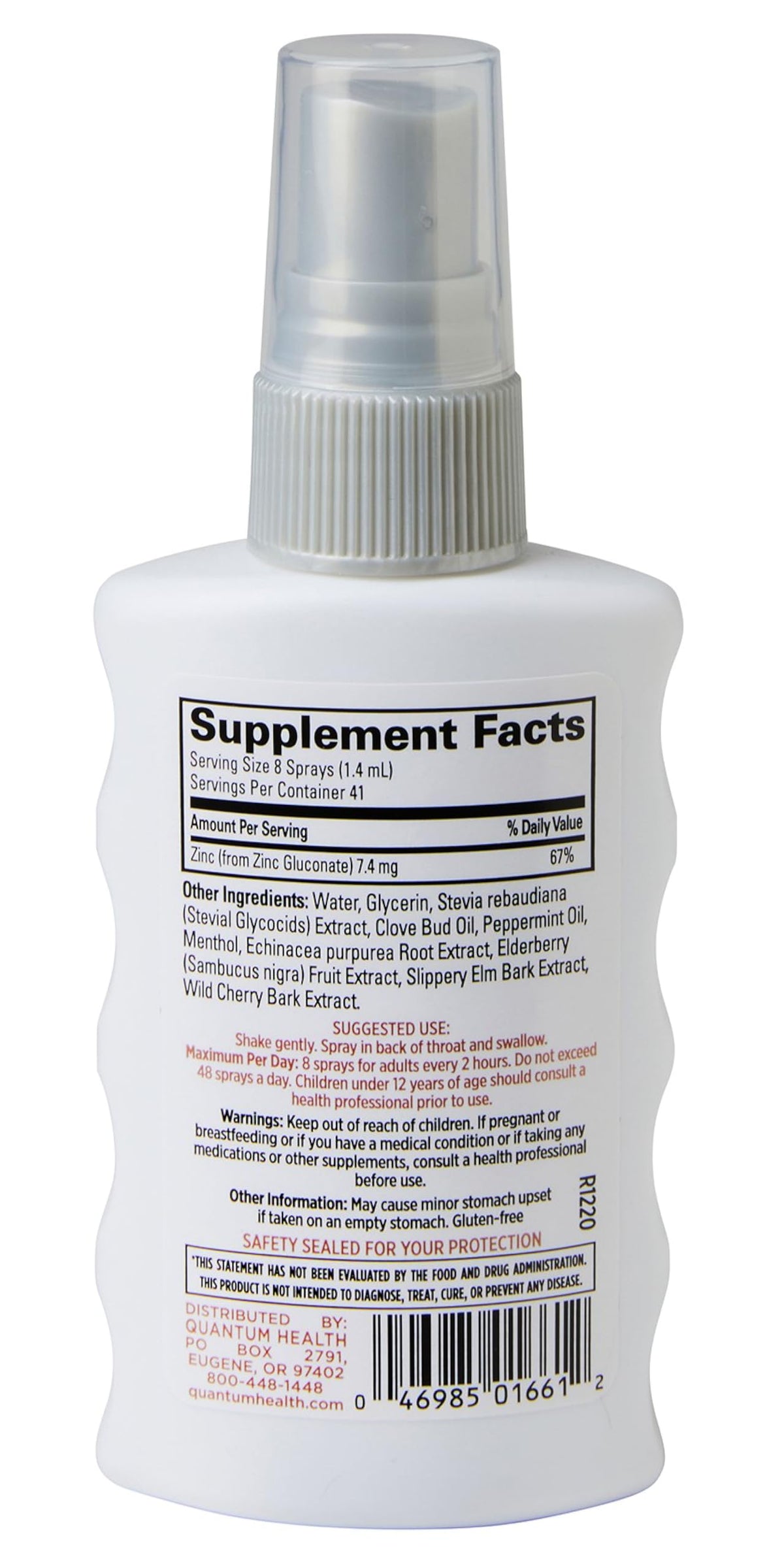 Quantum Health - Thera Zinc Throat Spray 2 oz
