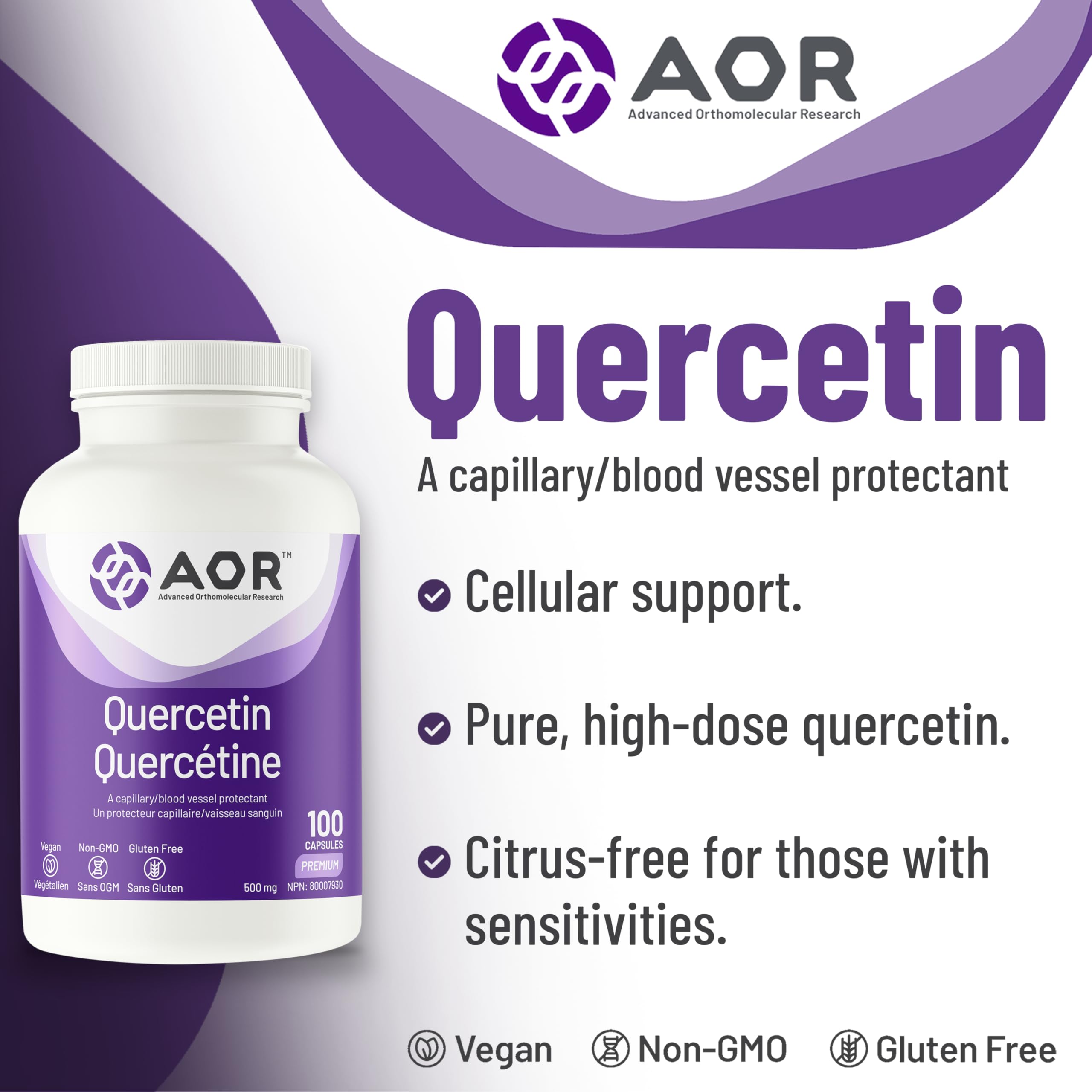 AOR - Quercétine en gélules - Antioxydant naturel et bioflavonoïde