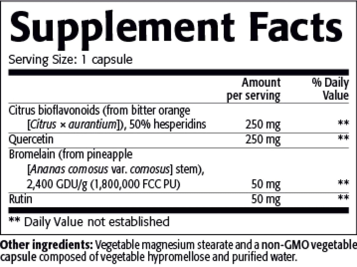 New Roots Herbal Quercetin Complex Capsules, Bromelain, 250mg, 90 Capsules