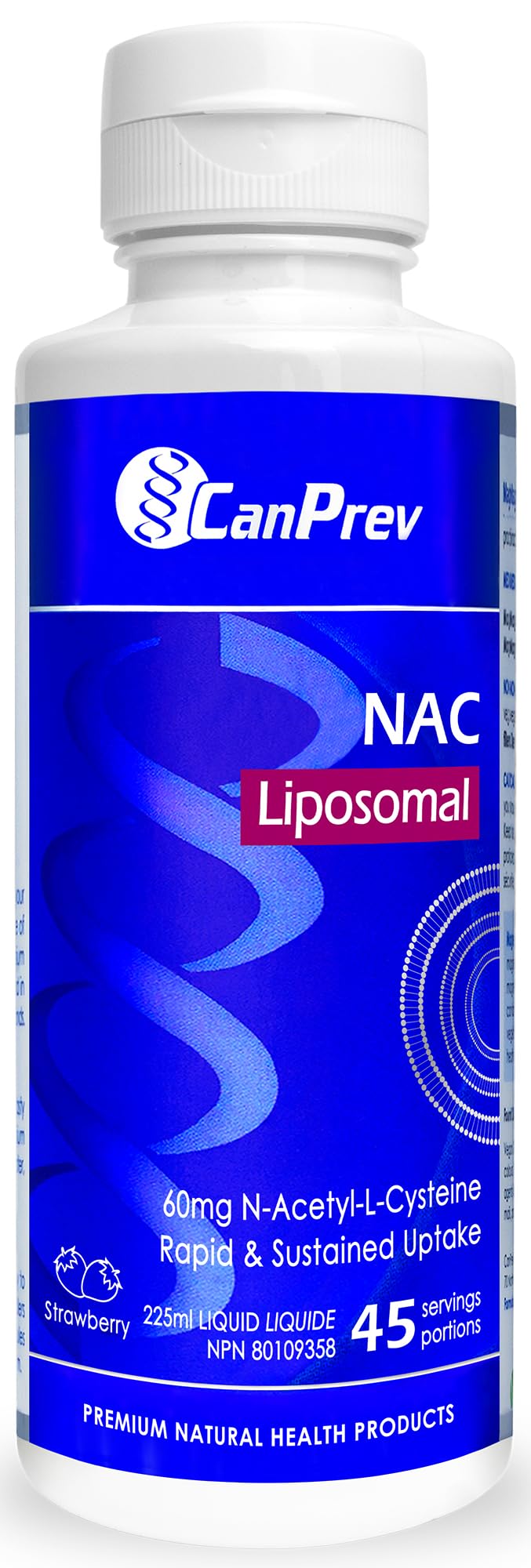 CanPrev Liposomal NAC Supplement, N Acetyl Cysteine, Strawberry, 225ml