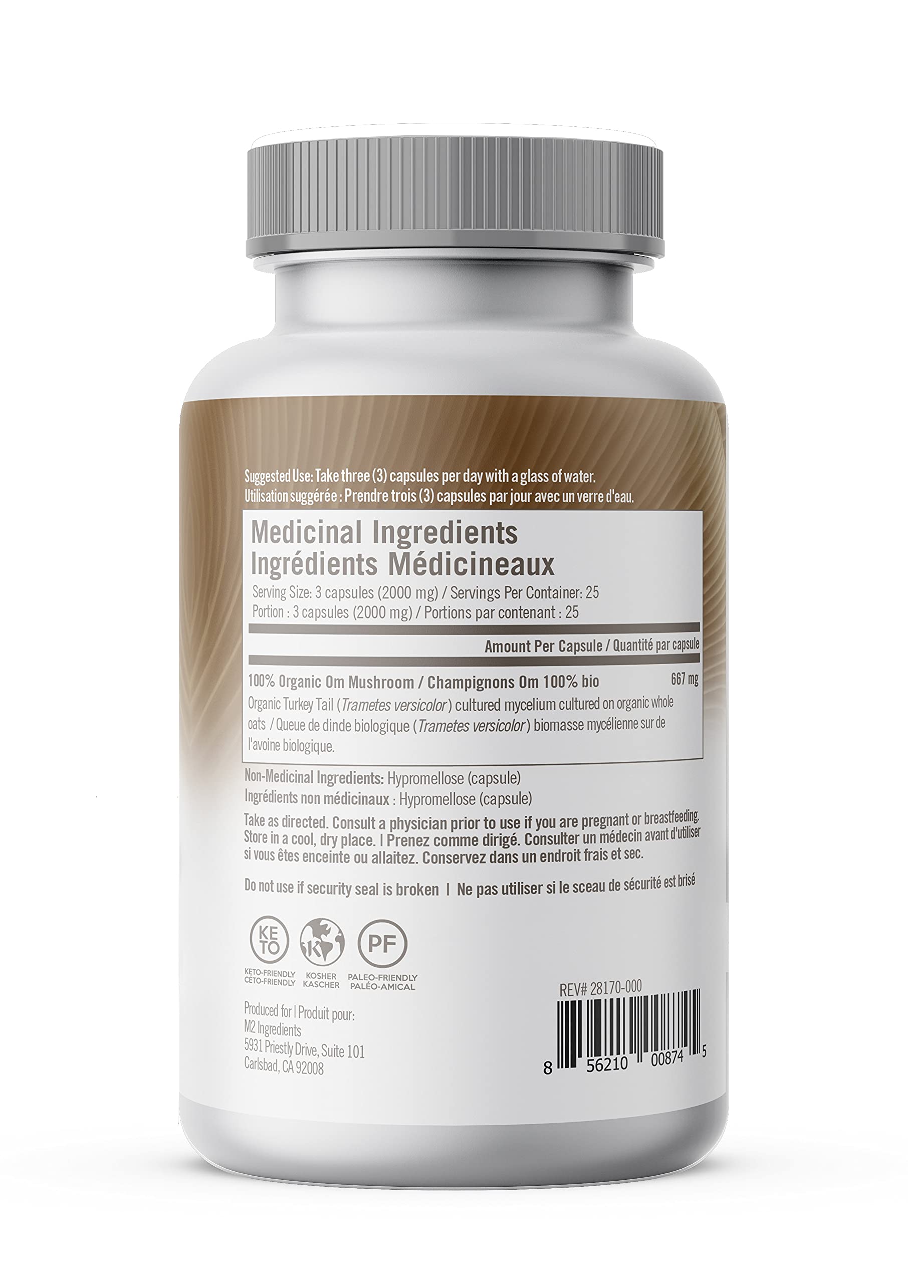 Om Turkey Tail Mushroom 667mg 75 capsules