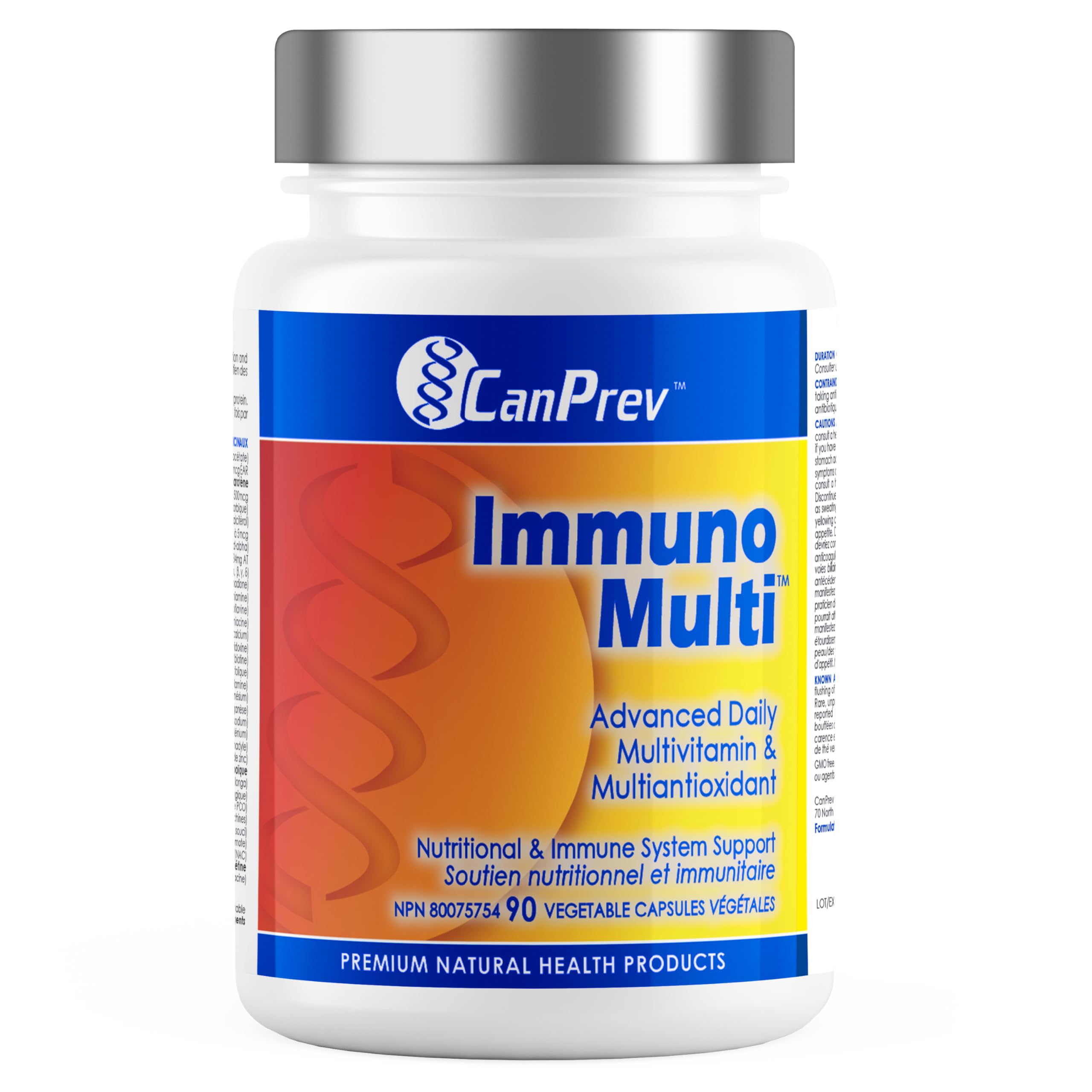 CanPrev Immuno Multi, 90 Veg Caps, 30-Day Supply - Vegan and Non-GMO - Daily Multivitamin with N-Acetyl-Cysteine and 21 Essential Nutrients, Balanced Formula - Includes 10 Antioxidants for Vitality