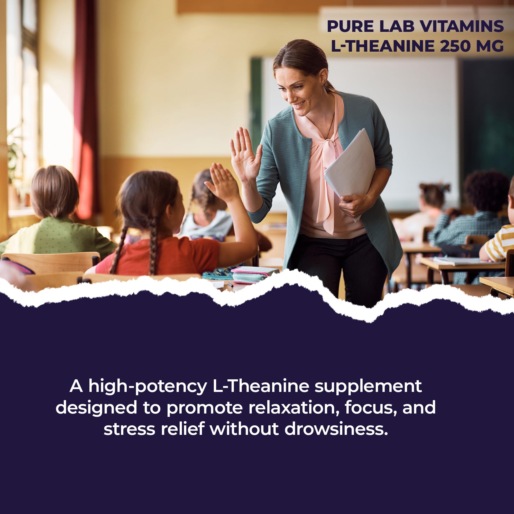 Pure Lab Vitamins L-Théanine 250 mg – Favorise la relaxation