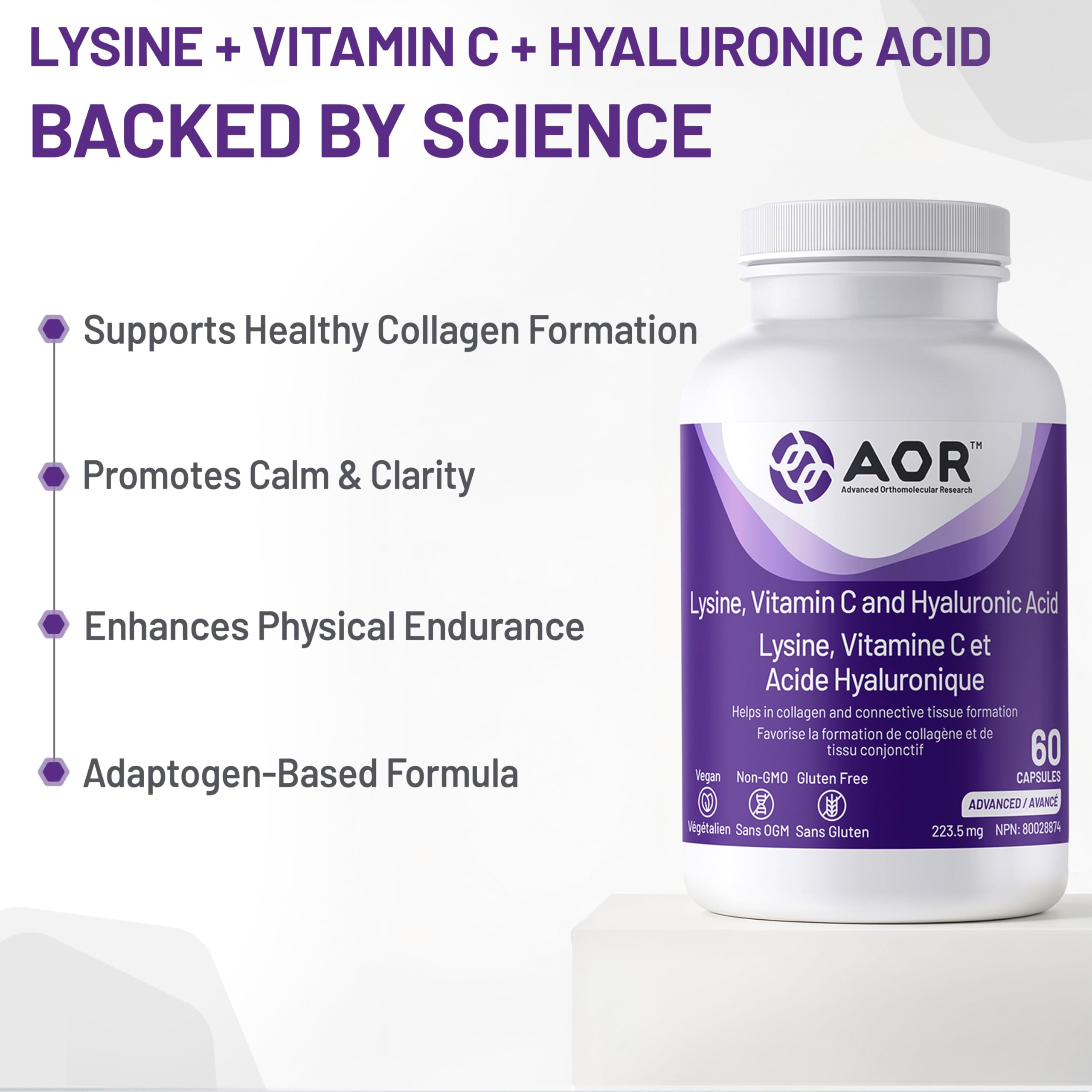 AOR Lysine, acide hyaluronique et vitamine C