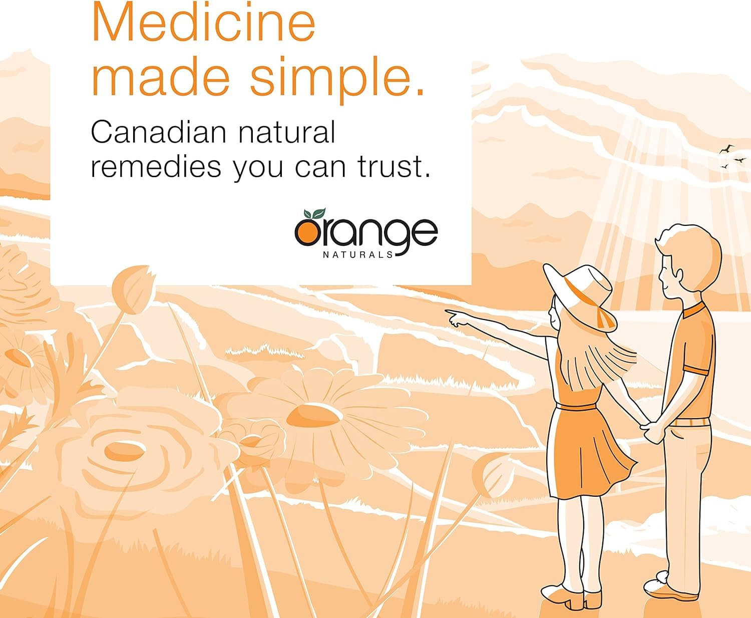 Orange Naturals - Bounce Back Adrenal Recharge, 90 Capsules 30-Day Supply - Adaptogens to Helps Improve Energy, Physical & Mental Performance, Promote Relaxation and Glandular Repair - Vegan & Non-GMO