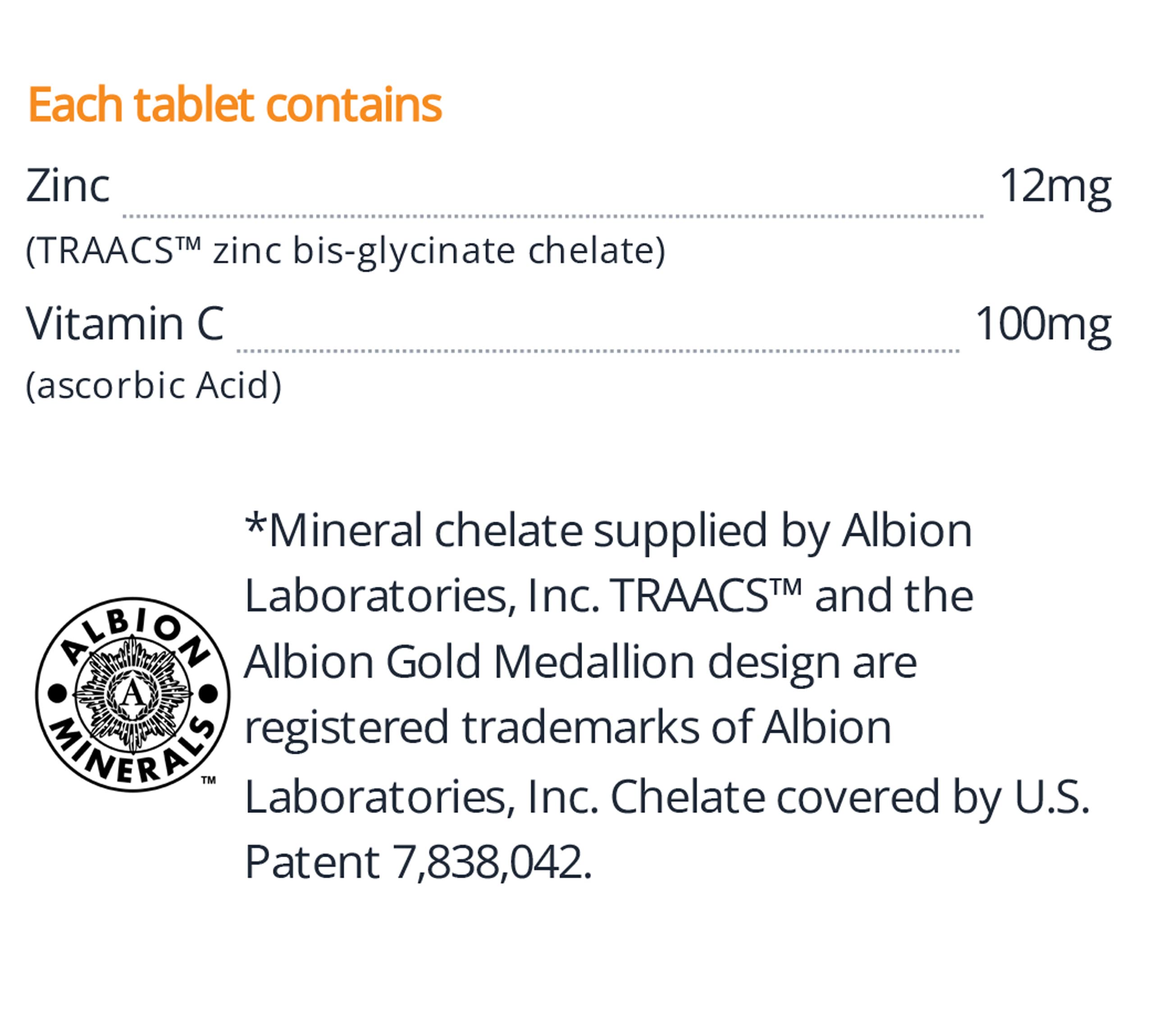 Orange Naturals Enfants Zinc + Vitamine C, 90 Comprimés à Croquer, 90 Jours d'Approvisionnement avec 12mg de Zinc et 100mg de Vitamine C, Aide à Renforcer l'Immunité, les Os et les Dents Forts - Soutien au Bien-Être Général