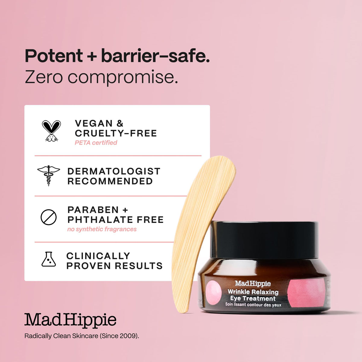 Mad Hippie Wrinkle Relaxing Eye Treatment - Under Eye Cream with Advanced Neuropeptides + Rejuvenating Peptides for Smoother, Brighter Skin, 0.5 Oz