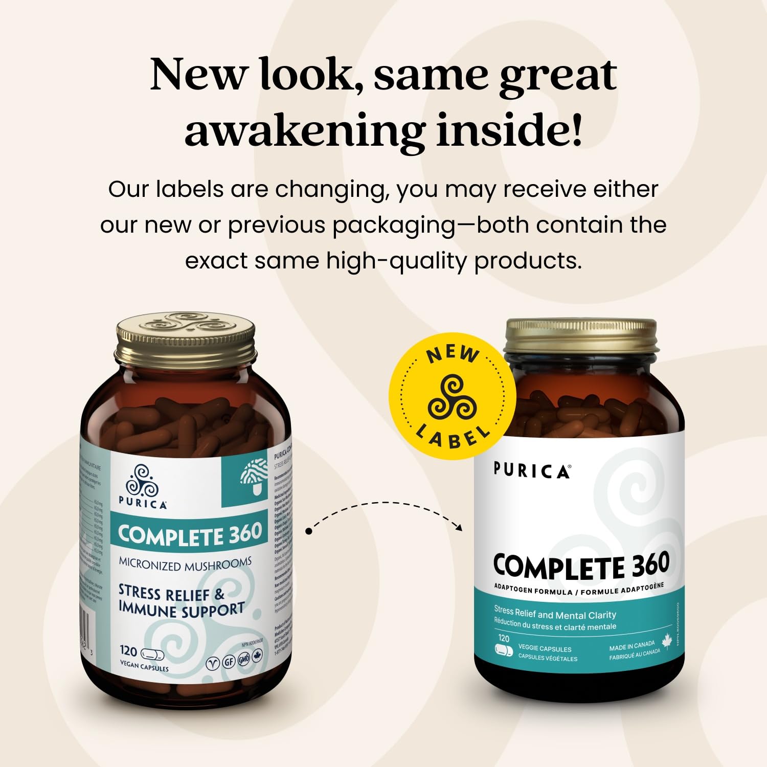 PURICA - Champignons micronisés Complete 360 - Soulagement de la pression et soutien immunitaire