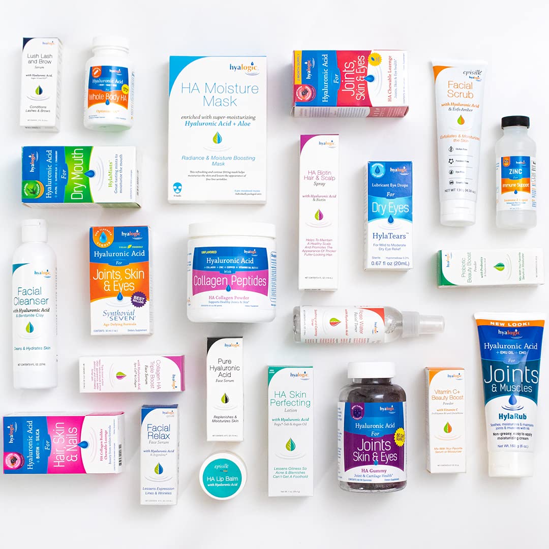 Hyalogic - Brume Visage à l'Acide Hyaluronique en Spray 59ml - Enrichie en Super Hydratant - Hydrate et Humidifie la Peau - Raffermit la Peau, Soutient l'Élasticité et l'Hydratation de la Peau - Convient aux Vegans