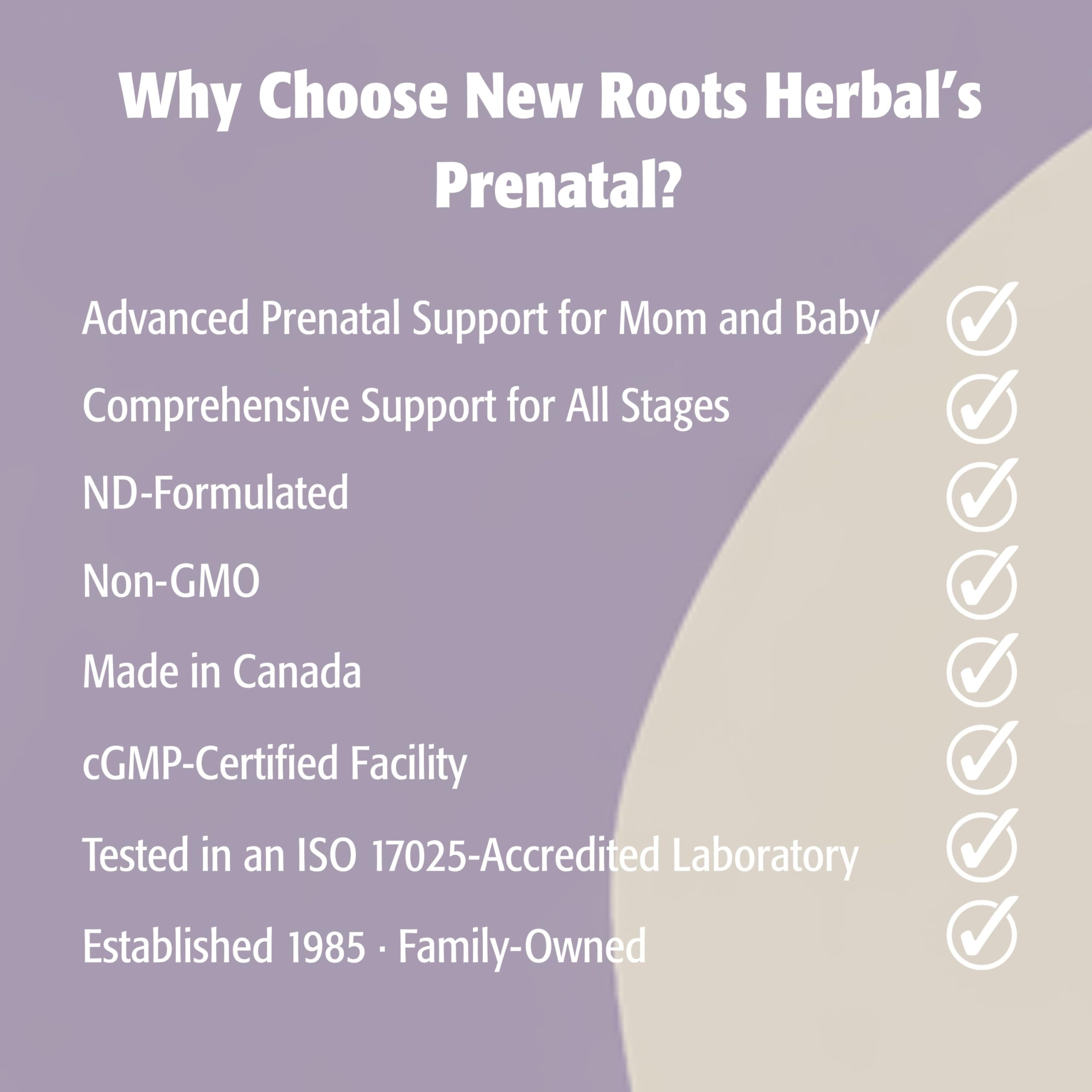 New Roots Herbal - Multivitamine Prénatale - 90 Capsules - Multivitamine Complète avec Fer - Vitamines Prénatales avec Fer - Vitamines Prénatales pour Femmes