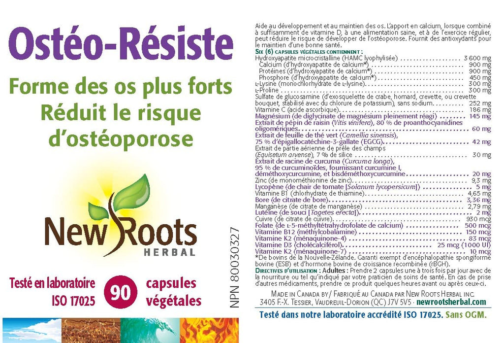 New Roots Herbal - Supports Development and Maintenance of Skeletal System - Promotes Bone Density and Strength - Reduce Incidence of Fragility Fractures
