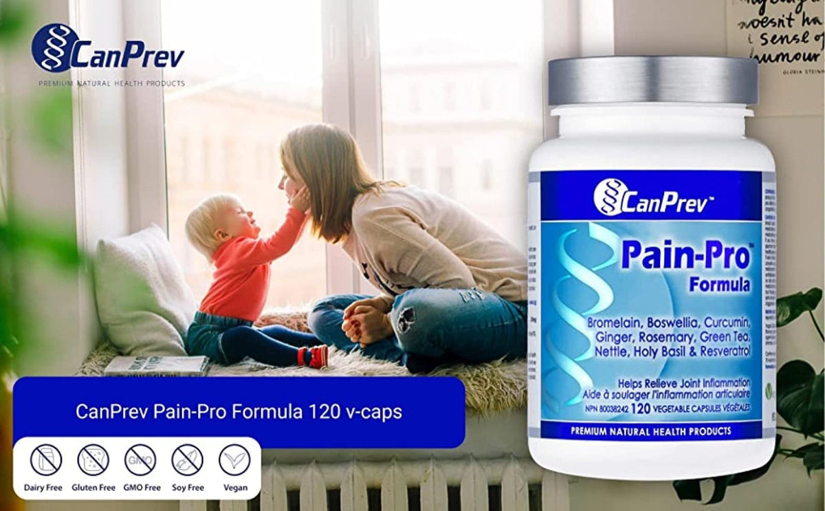 CanPrev Pain Pro Formula Capsules, Made in Canada, Bromelain, 120 Capsules