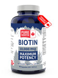 Pure North Naturals Biotin 10,000 mcg 90 Caps 90-Day Supply for Vibrant Growth & Radiance - Vegan, Non-GMO & Gluten-Free - Healthy Hair, Skin & Nails - Supports Brain Function & Cardiovascular System