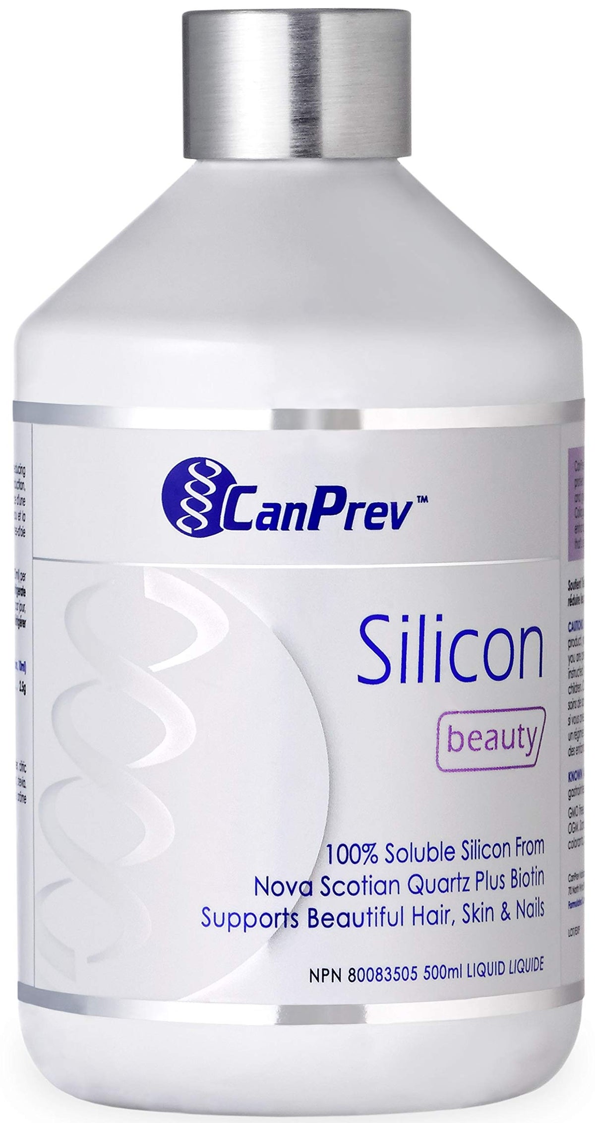 CanPrev Silicon & Biotin Beauty Liquid, 4 mg per tbsp, 500ml, 33-Day Supply