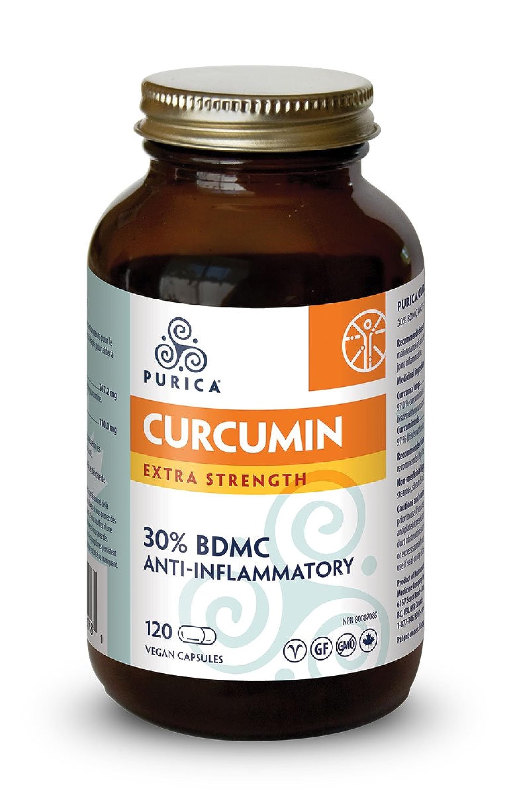 PURICA - Curcumin - Force supplémentaire - 30% BDMC - Vitamines pour la peau, Suppléments pour la santé du cerveau