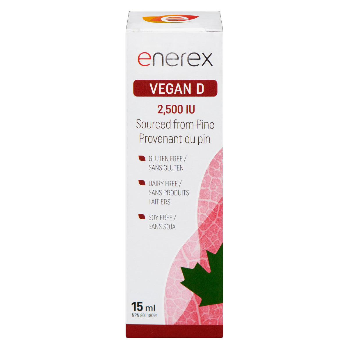 Enerex Vegan D3 2,500 IU – Plant-Based Vitamin D3 for Bone, Muscle, Immune, and “Sunshine Vitamin” Support