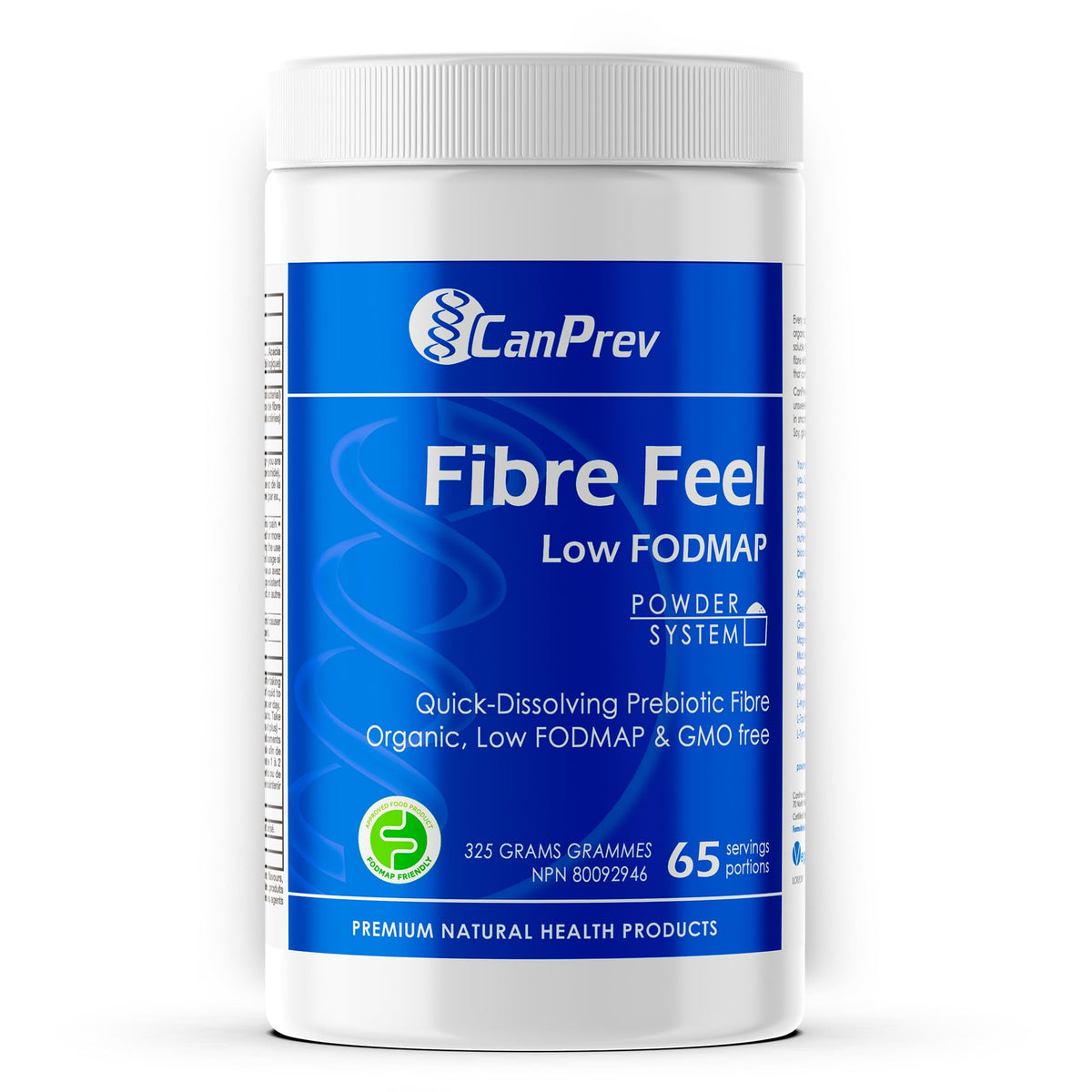CanPrev Organic Fibre Feel Powder, 5g Acacia Fibre, Quick-Dissolving, 325g
